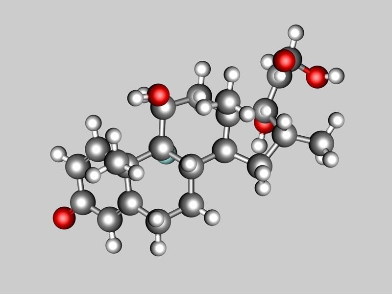 Dexamethasone molecule 3D model_4