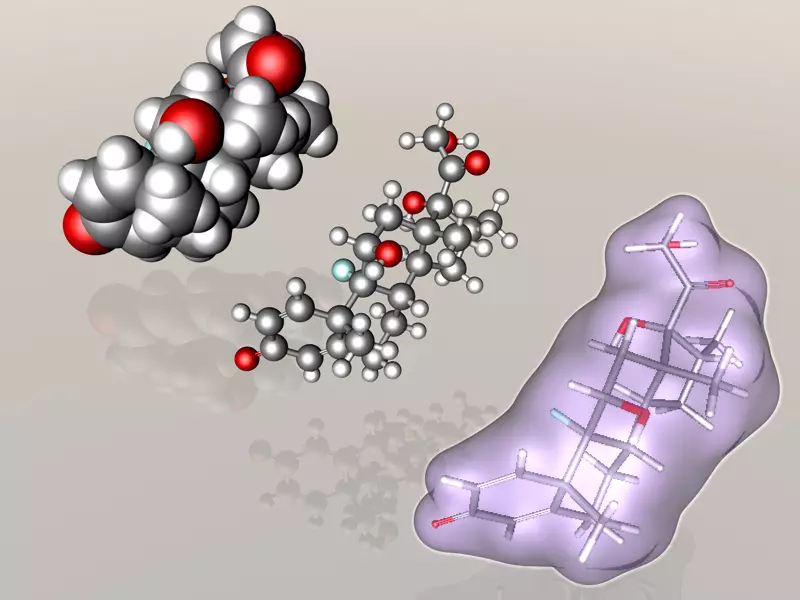 Dexamethasone molecule 3D model_0