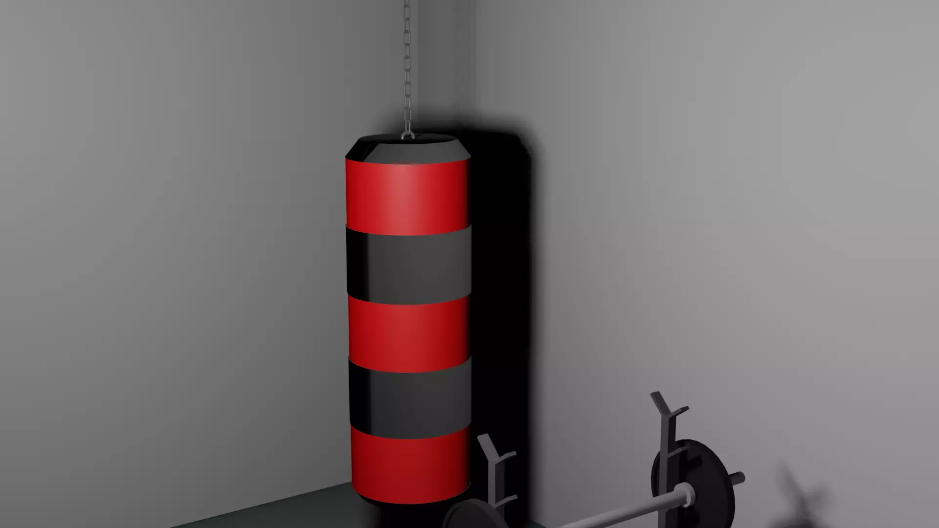Boxing bag Low-poly 3D model