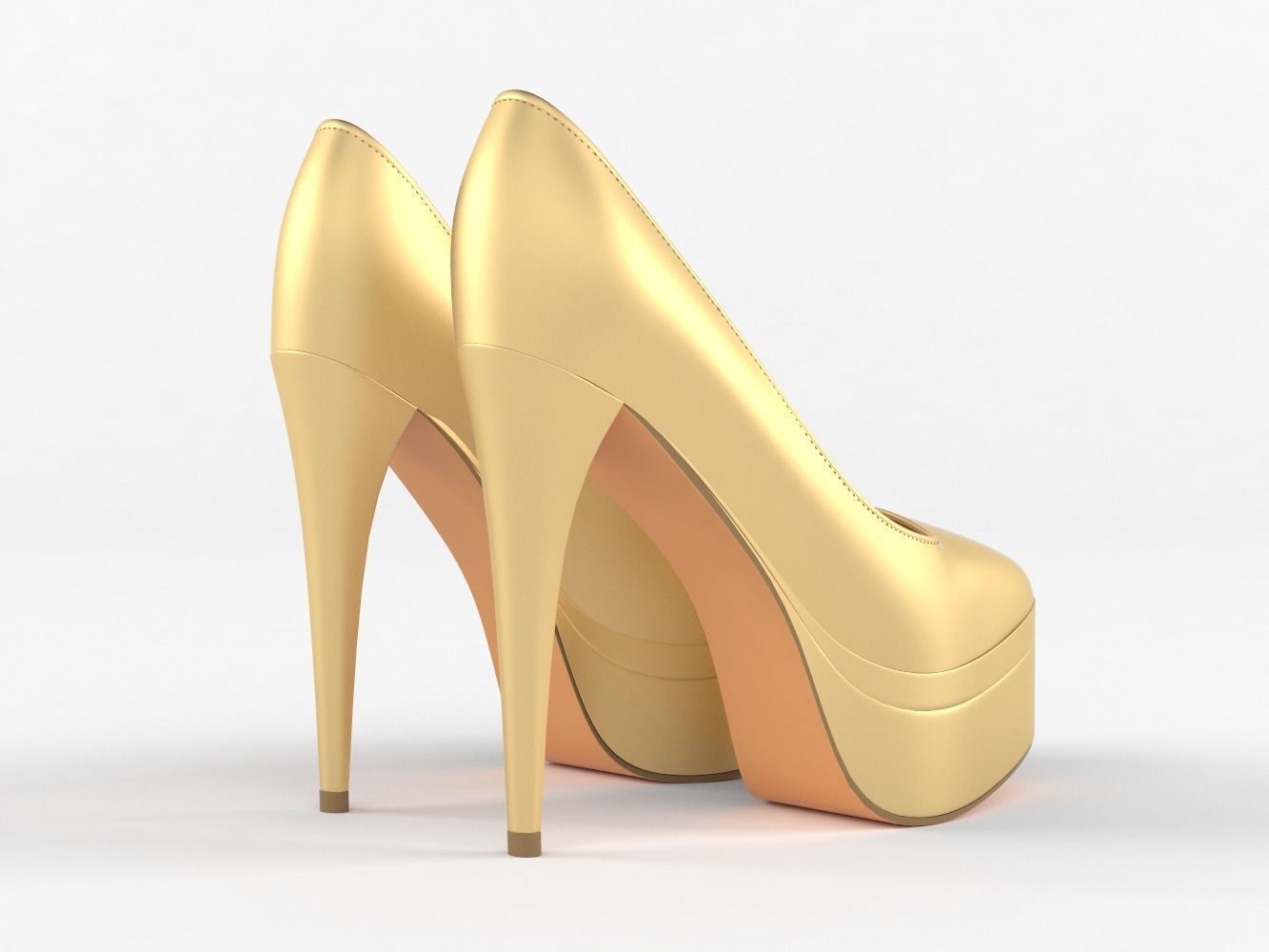 High Heels Women Shoes 3D model_3
