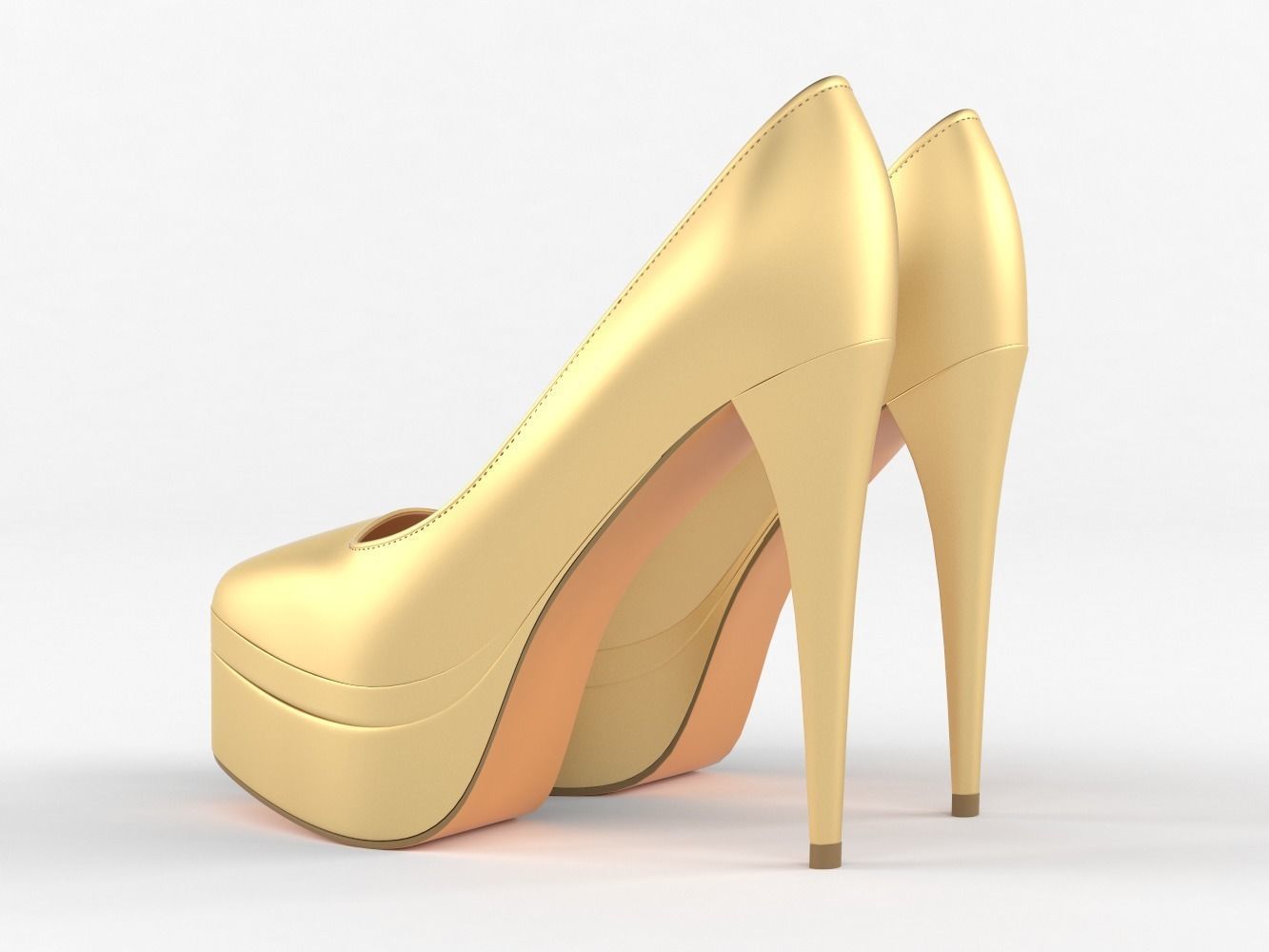High Heels Women Shoes 3D model_4