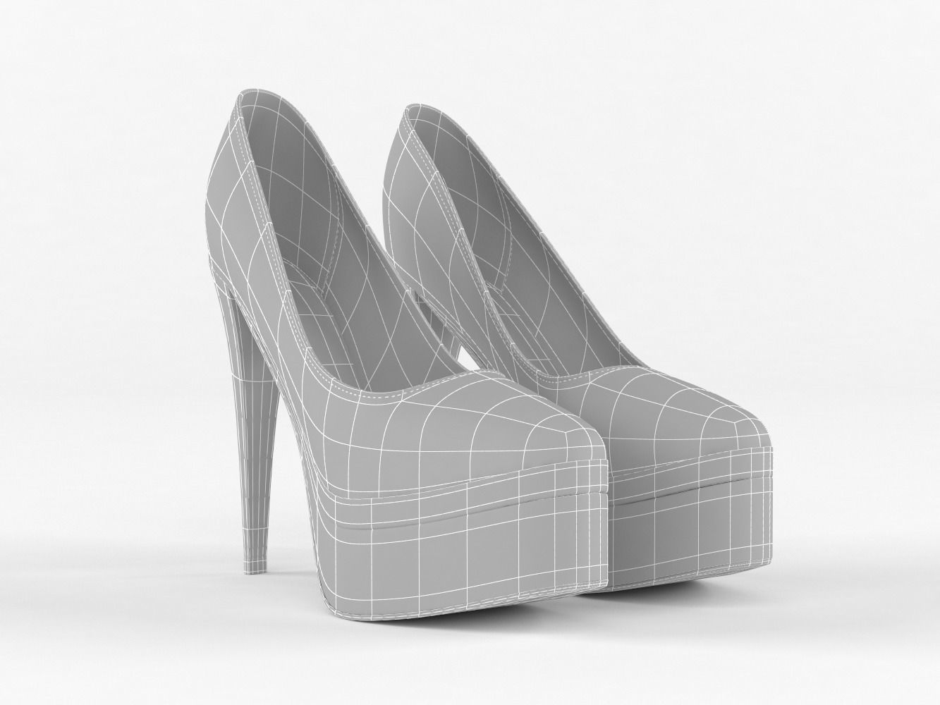 High Heels Women Shoes 3D model_7
