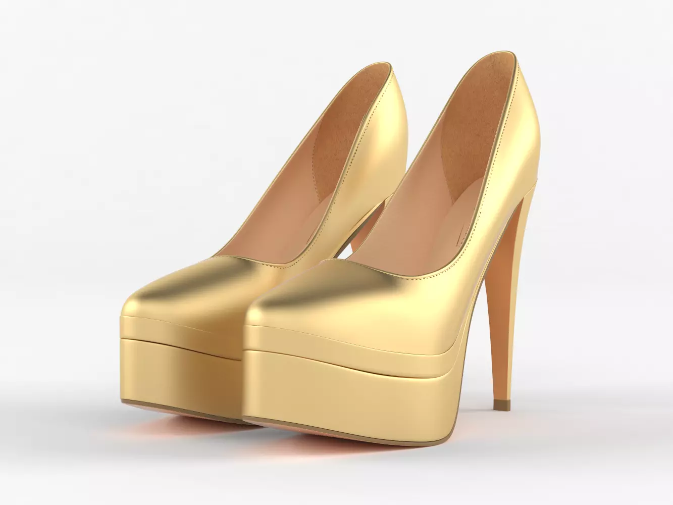 High Heels Women Shoes 3D model_0