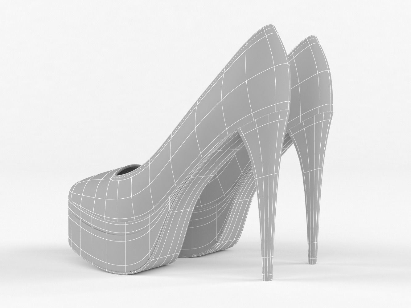 High Heels Women Shoes 3D model_10