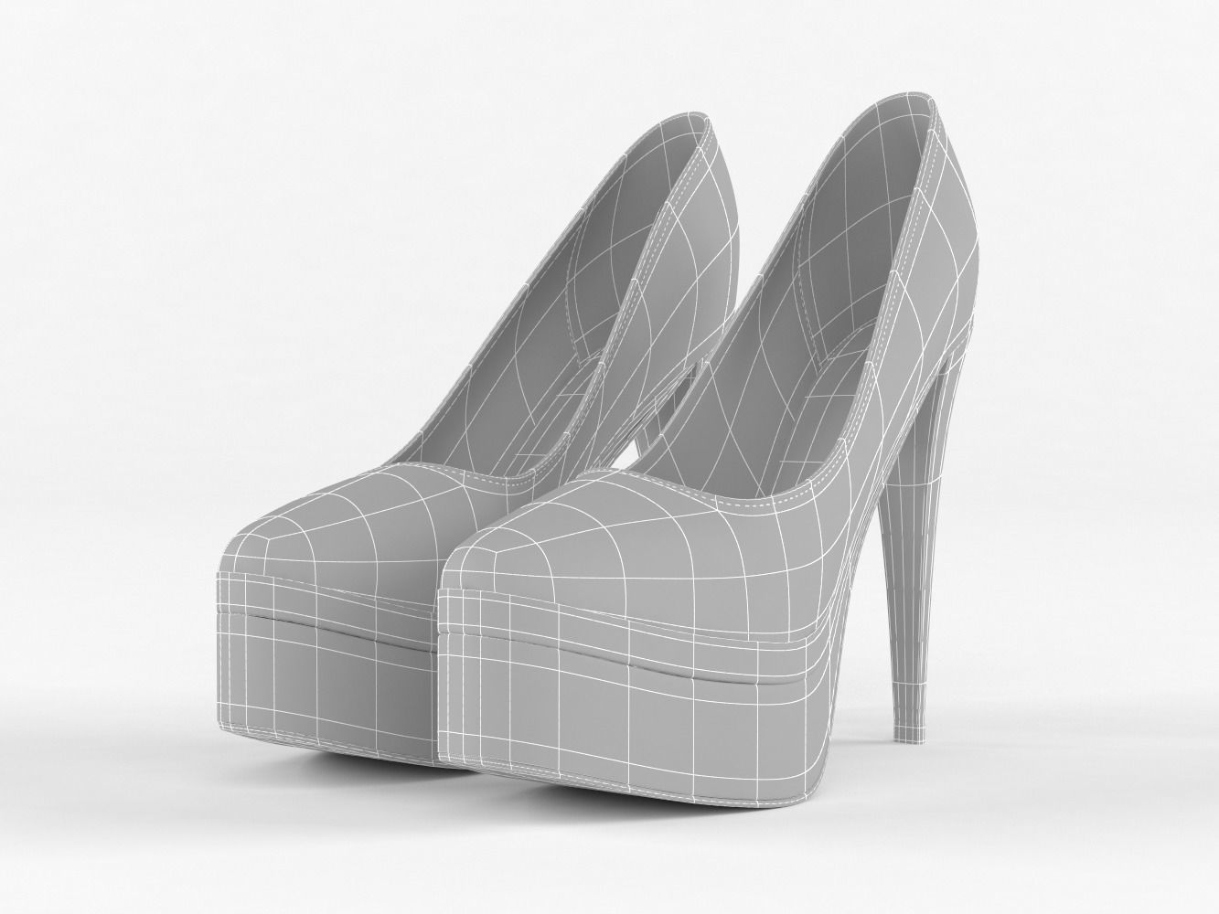 High Heels Women Shoes 3D model_6