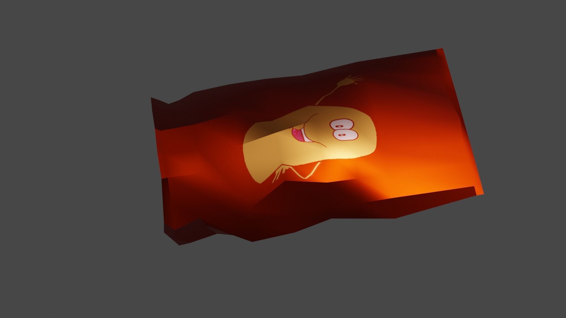 Chips bag opened Low-poly 3D model_1