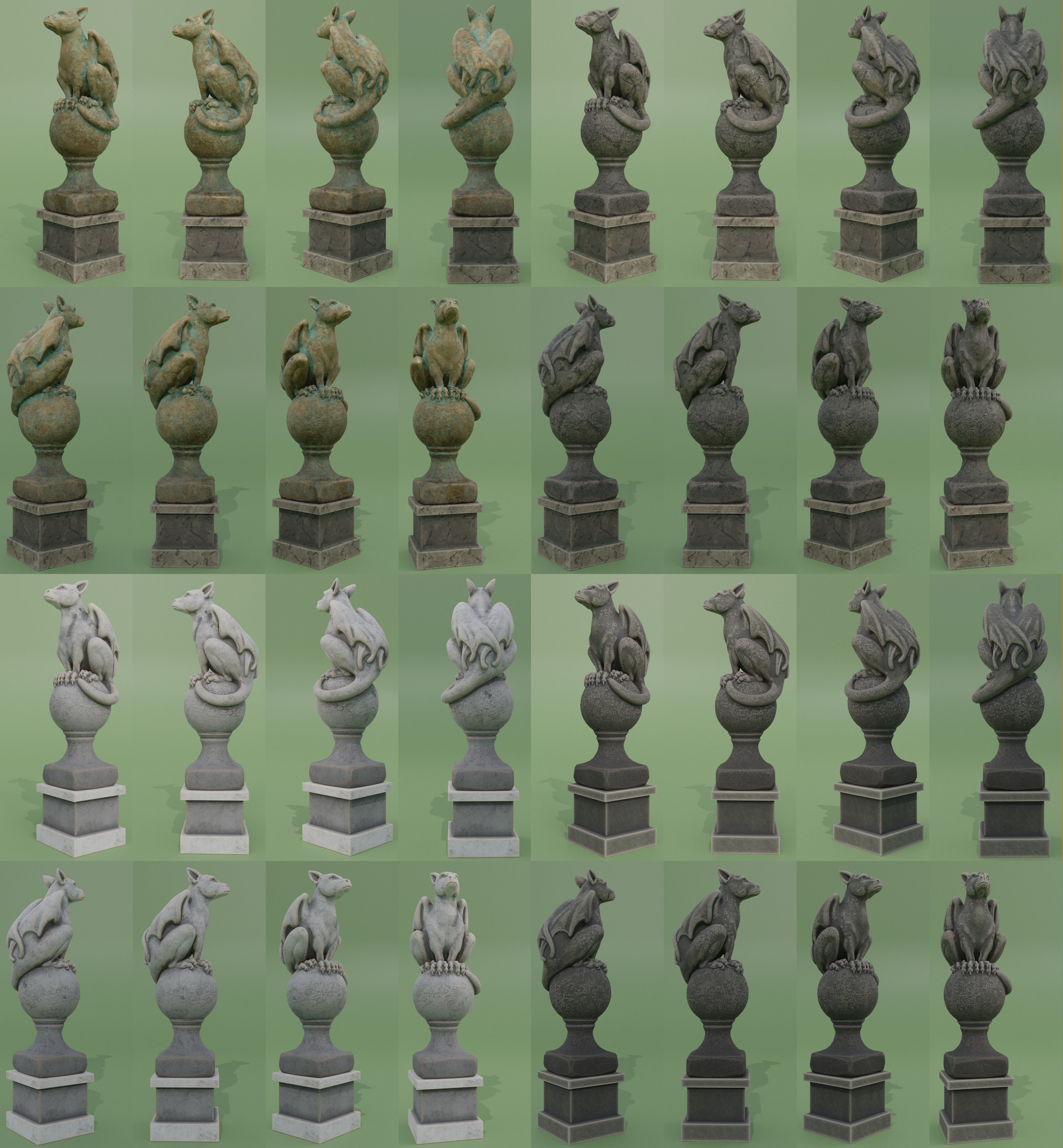 Sculptures Pack Low-poly 3D model_17