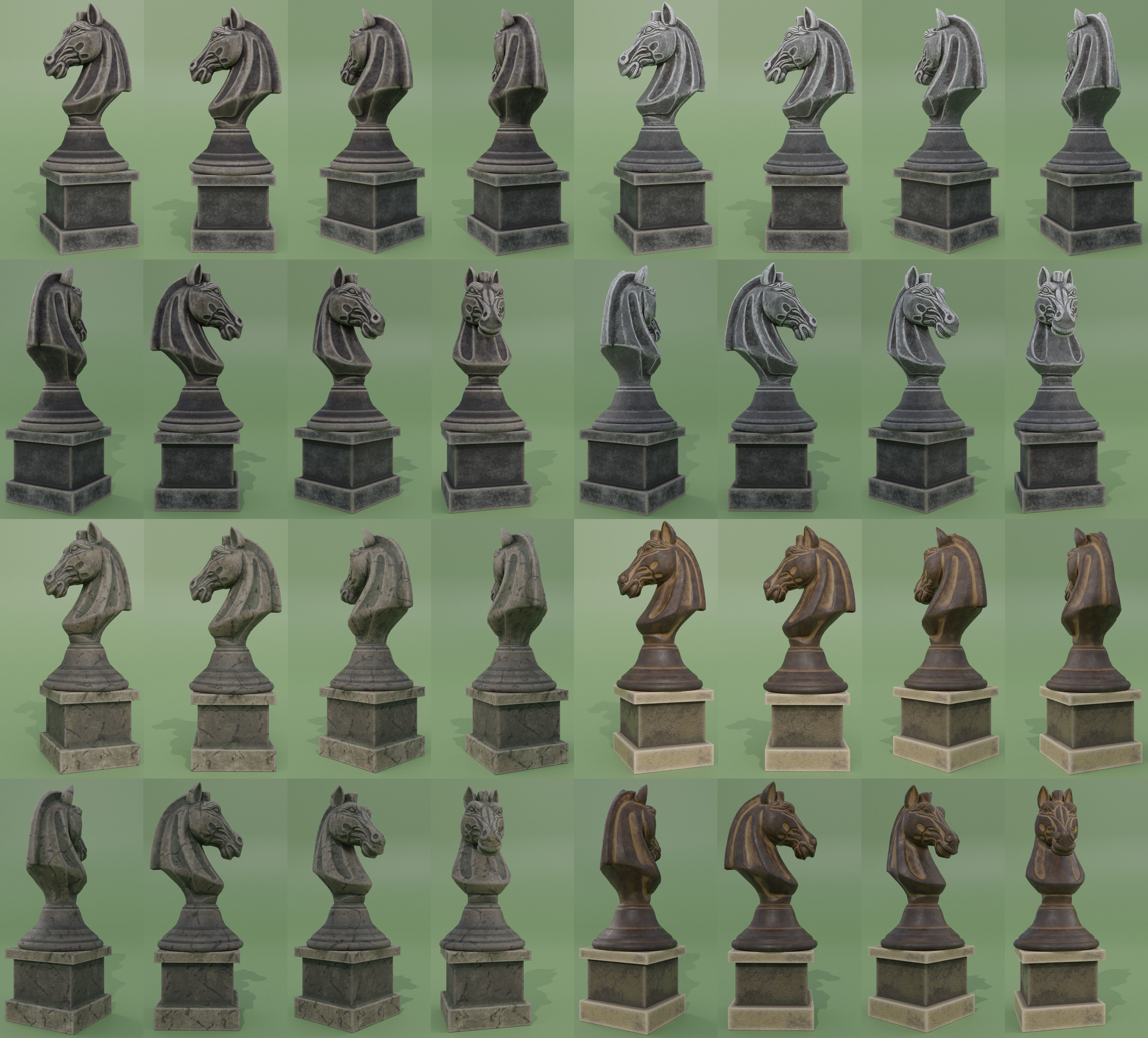 Sculptures Pack Low-poly 3D model_16