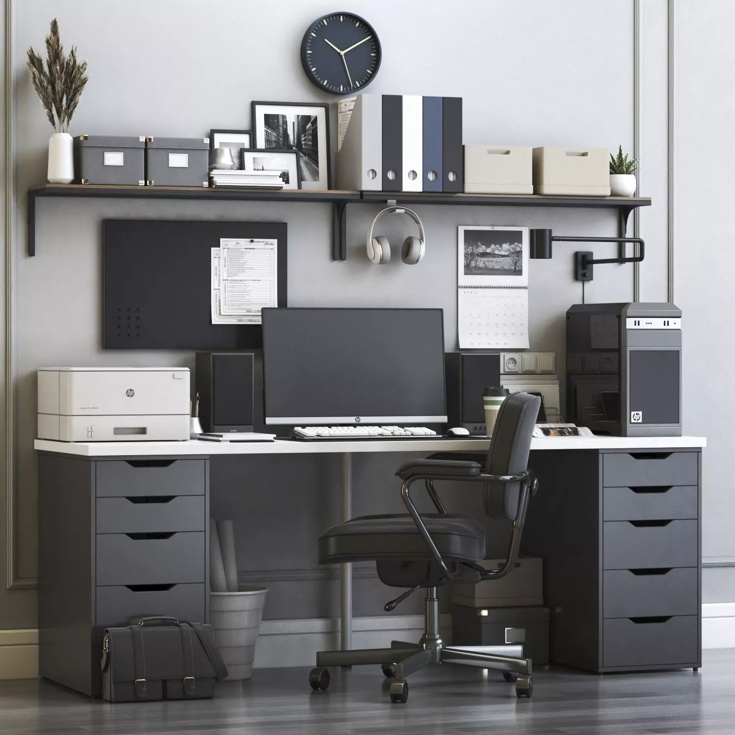Office workplace 5 3D model