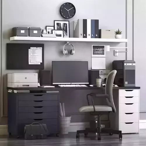 Office workplace 6 3D model