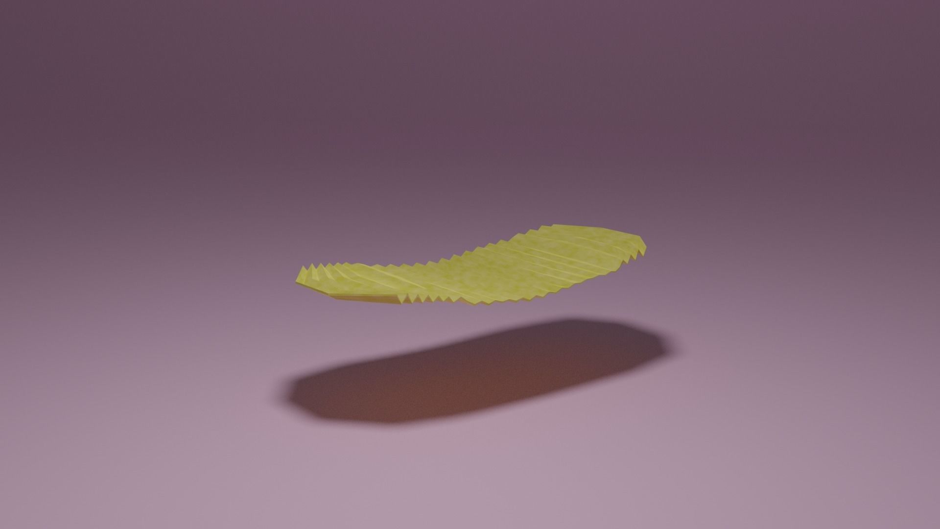 Potato chip Low-poly 3D model_2