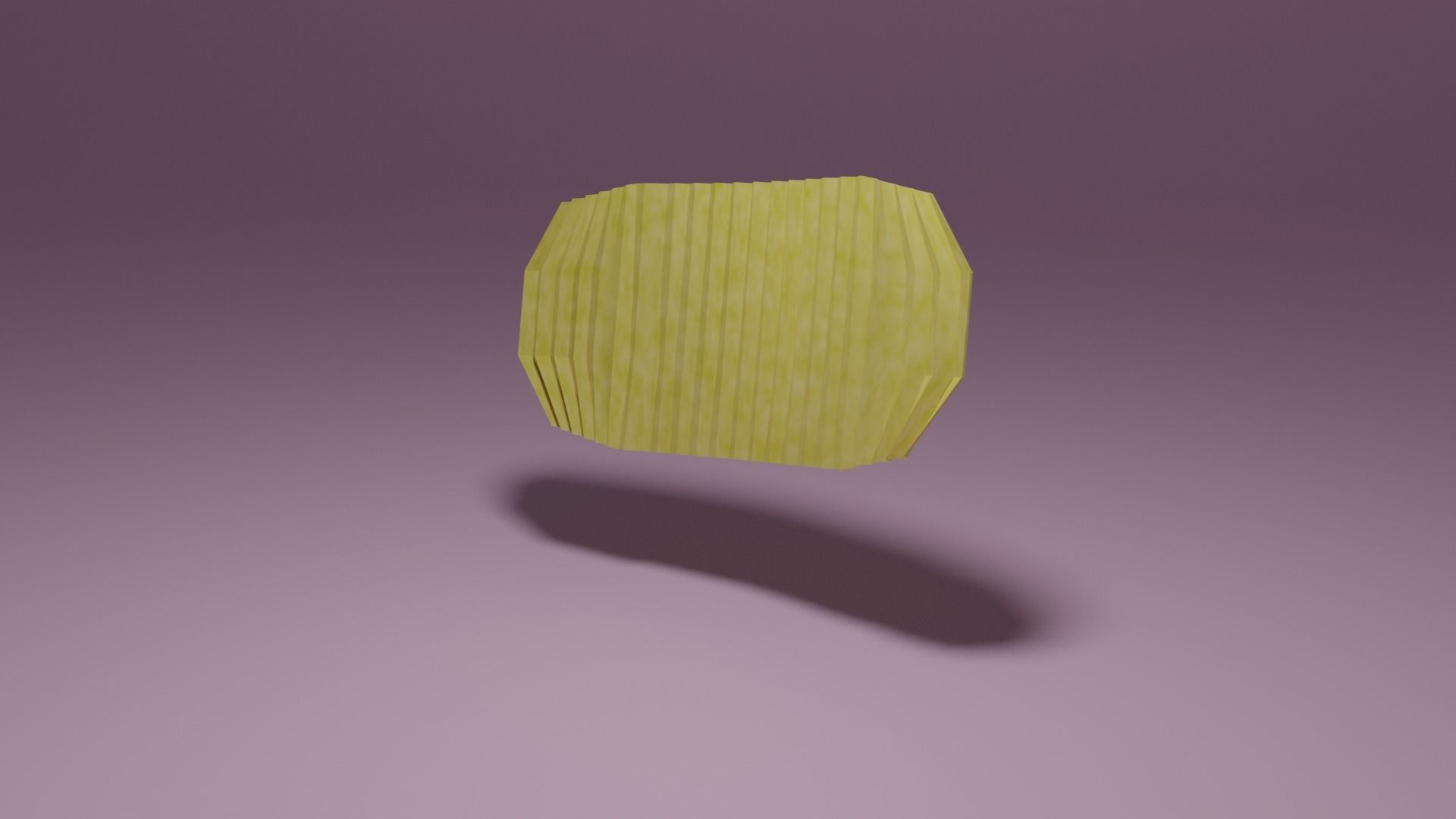 Potato chip Low-poly 3D model_8