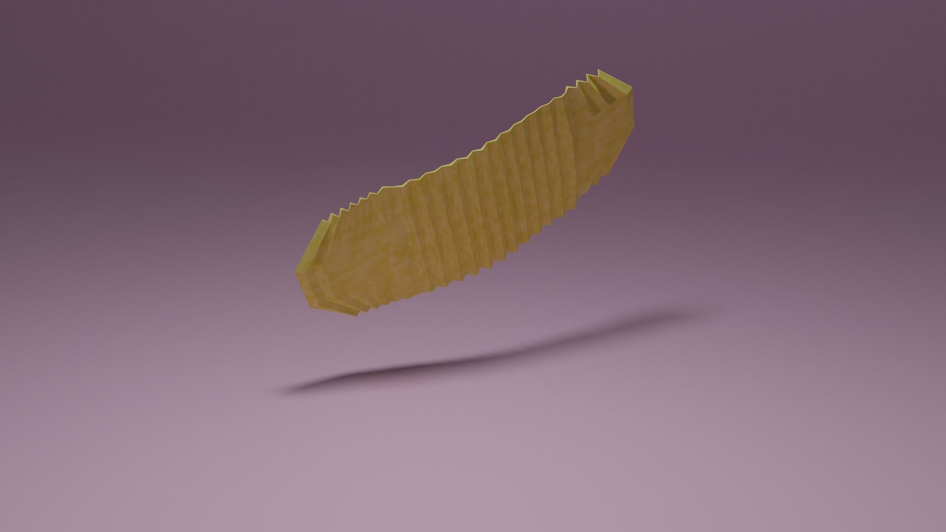 Potato chip Low-poly 3D model_7