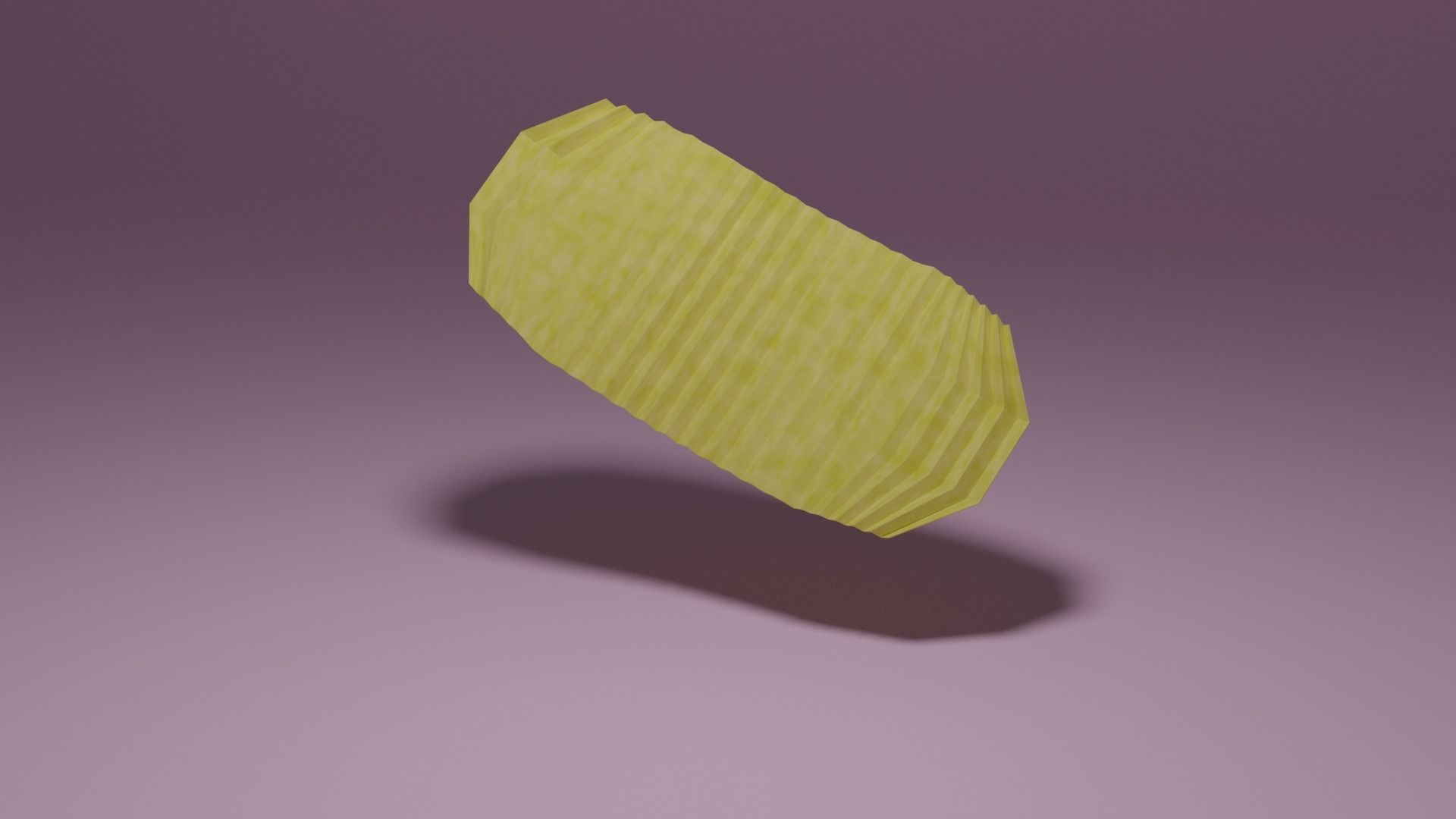 Potato chip Low-poly 3D model_4