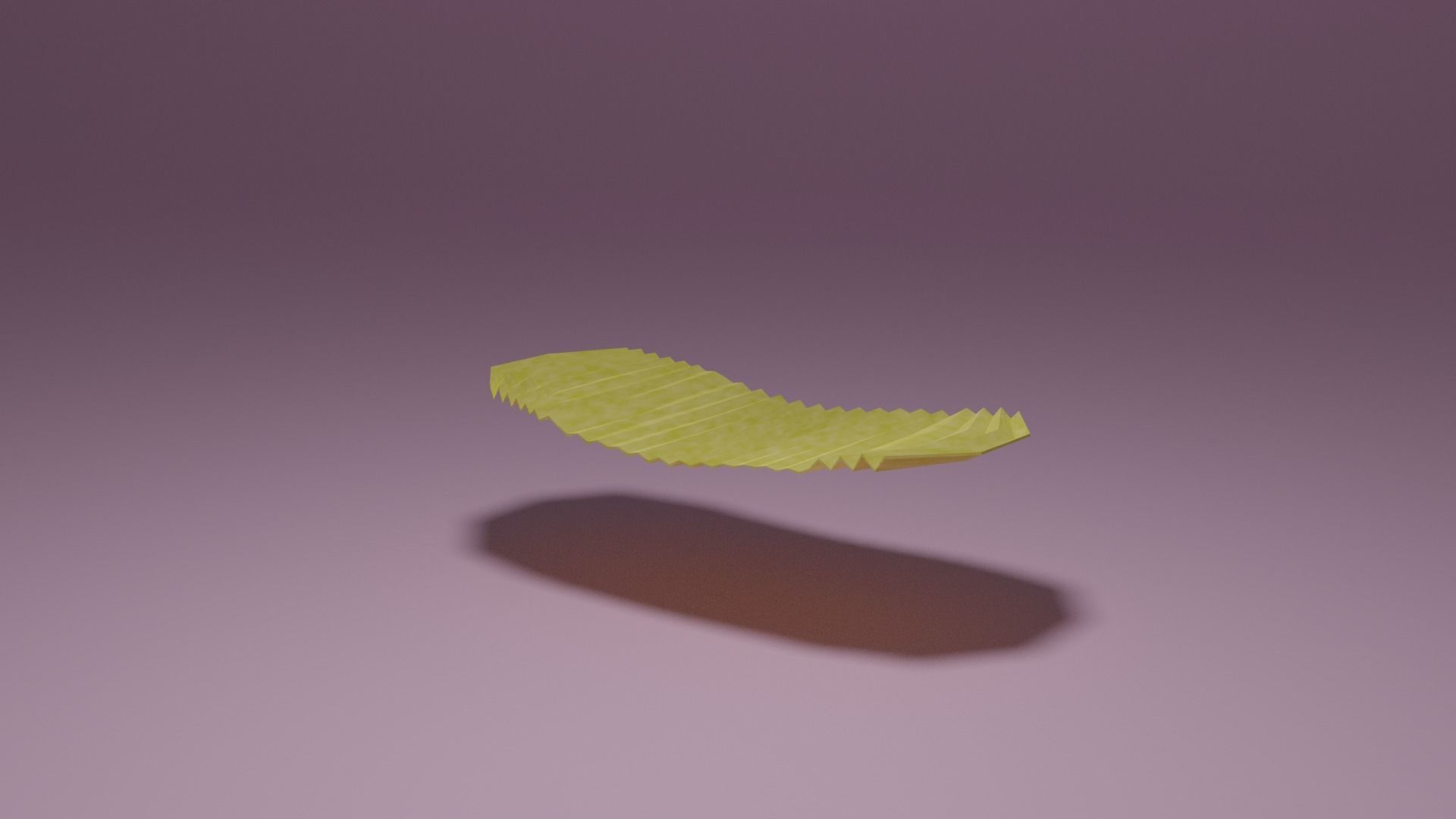 Potato chip Low-poly 3D model_1