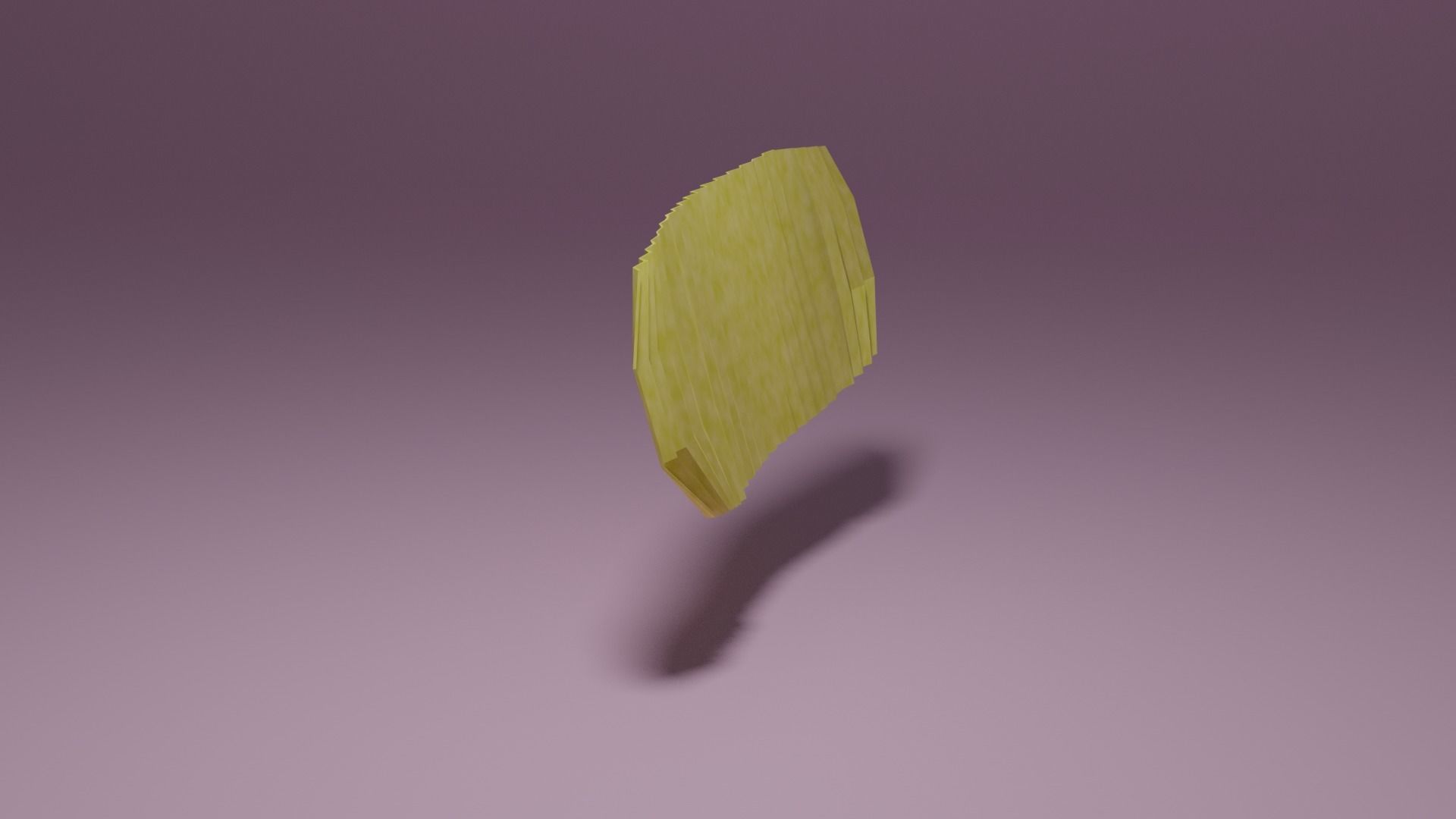 Potato chip Low-poly 3D model_9