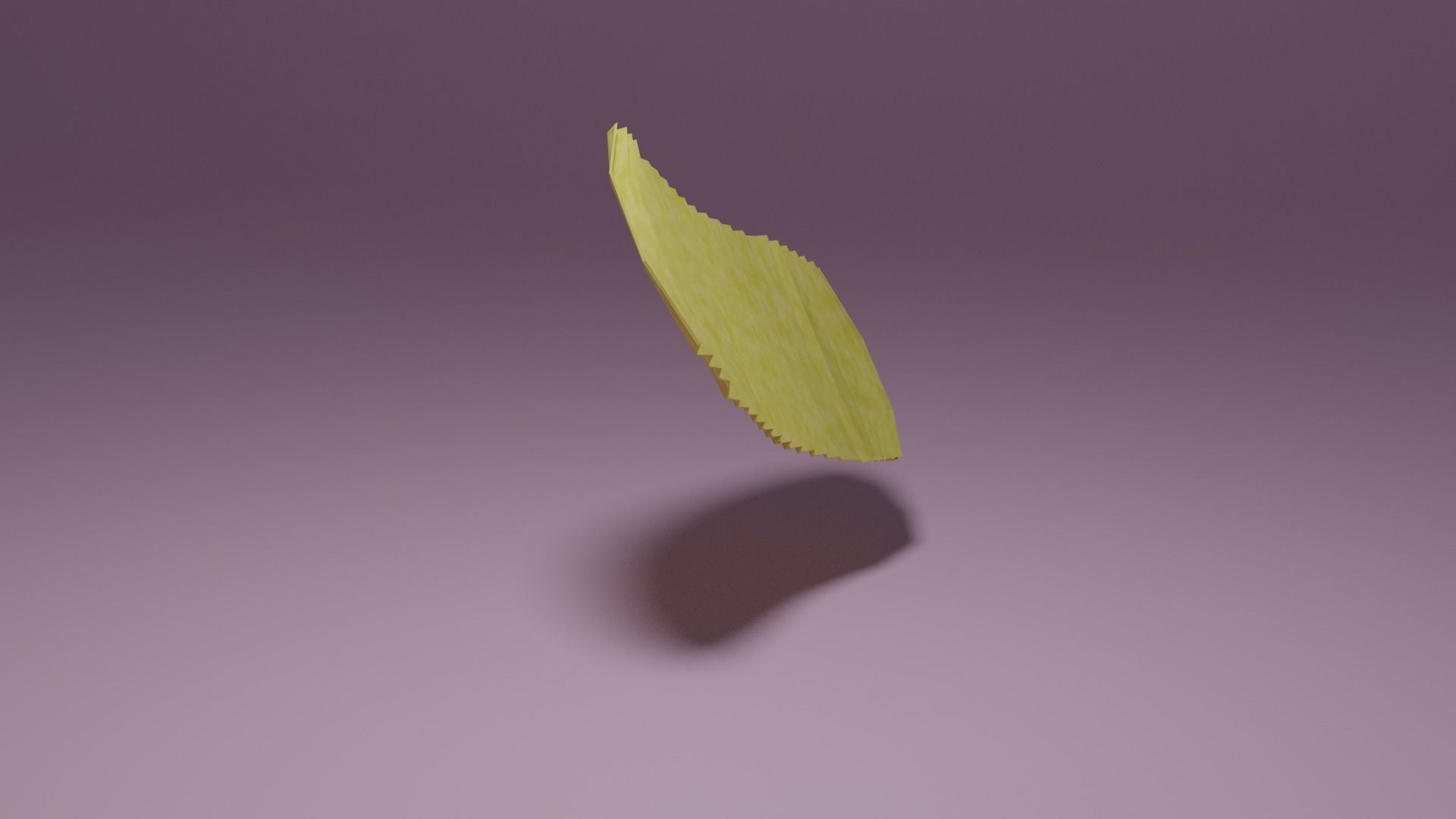 Potato chip Low-poly 3D model_5