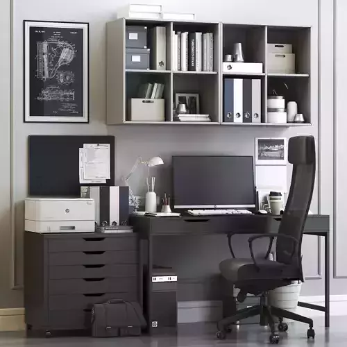 Office workplace 7 3D model