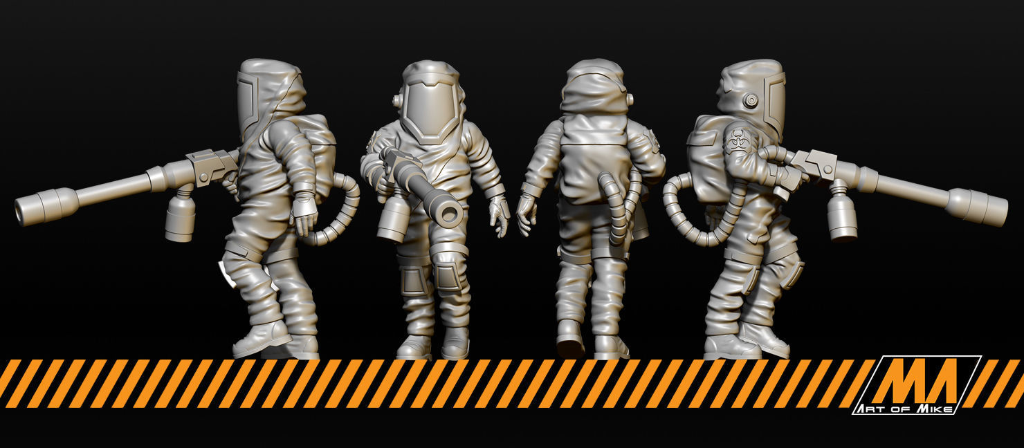 Hazmat team 3D print model_1