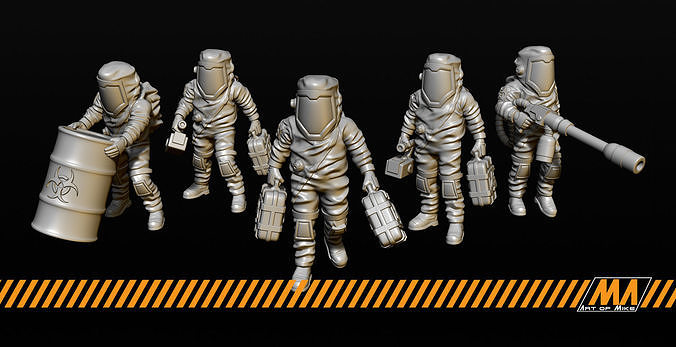 Hazmat team 3D print model