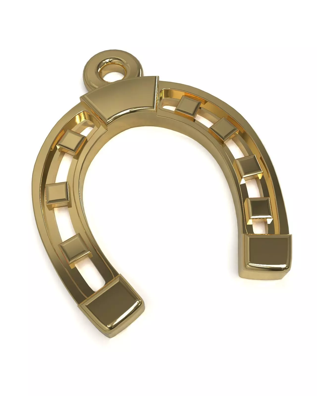 Horseshoe printable 3d pendant 3D print model