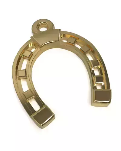 Horseshoe printable 3d pendant