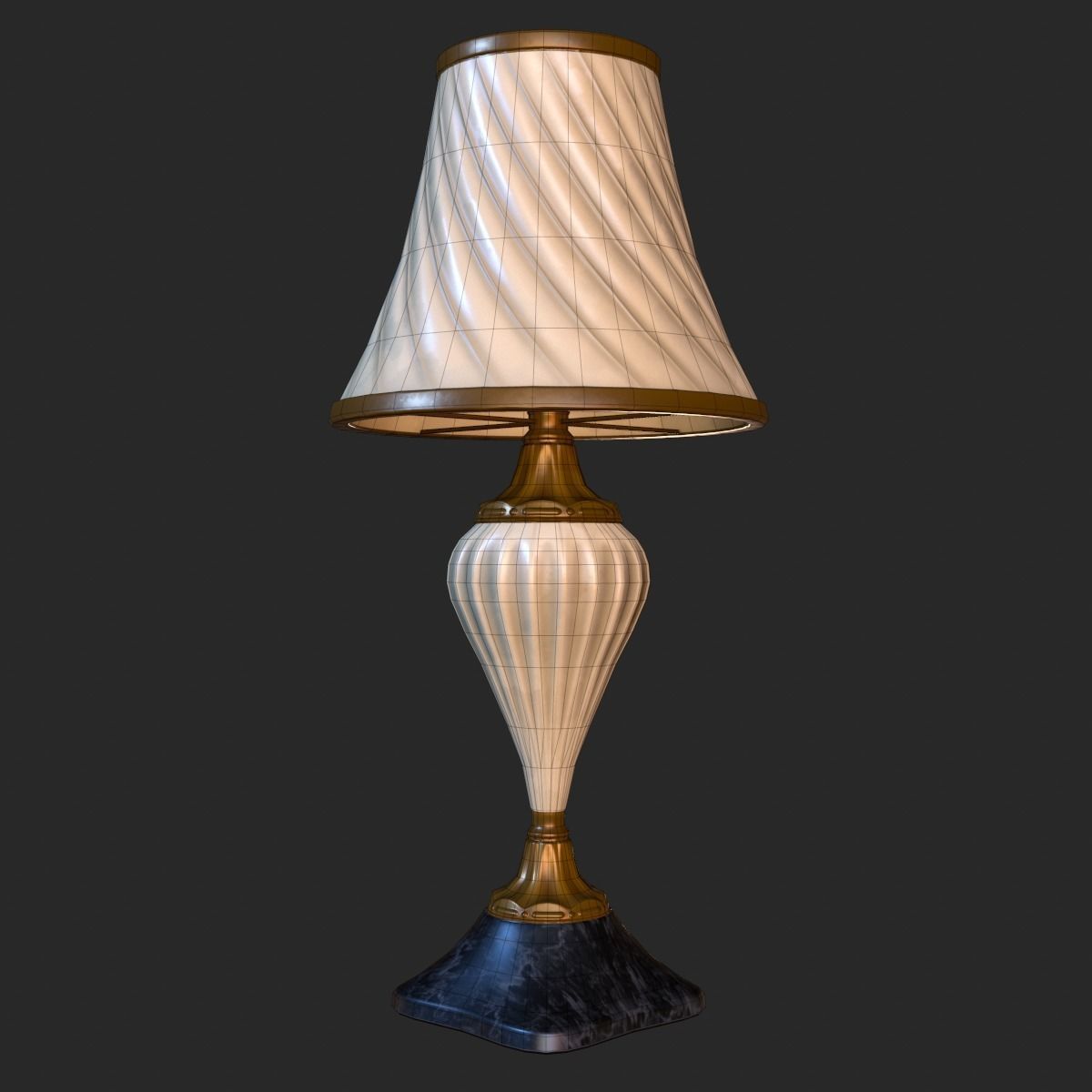 Vintage Furniture Bedroom Pack PBR Game Ready Low-poly 3D model_48