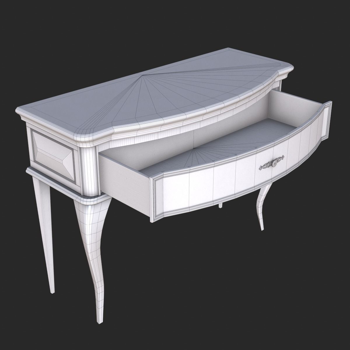 Vintage Furniture Bedroom Pack PBR Game Ready Low-poly 3D model_38