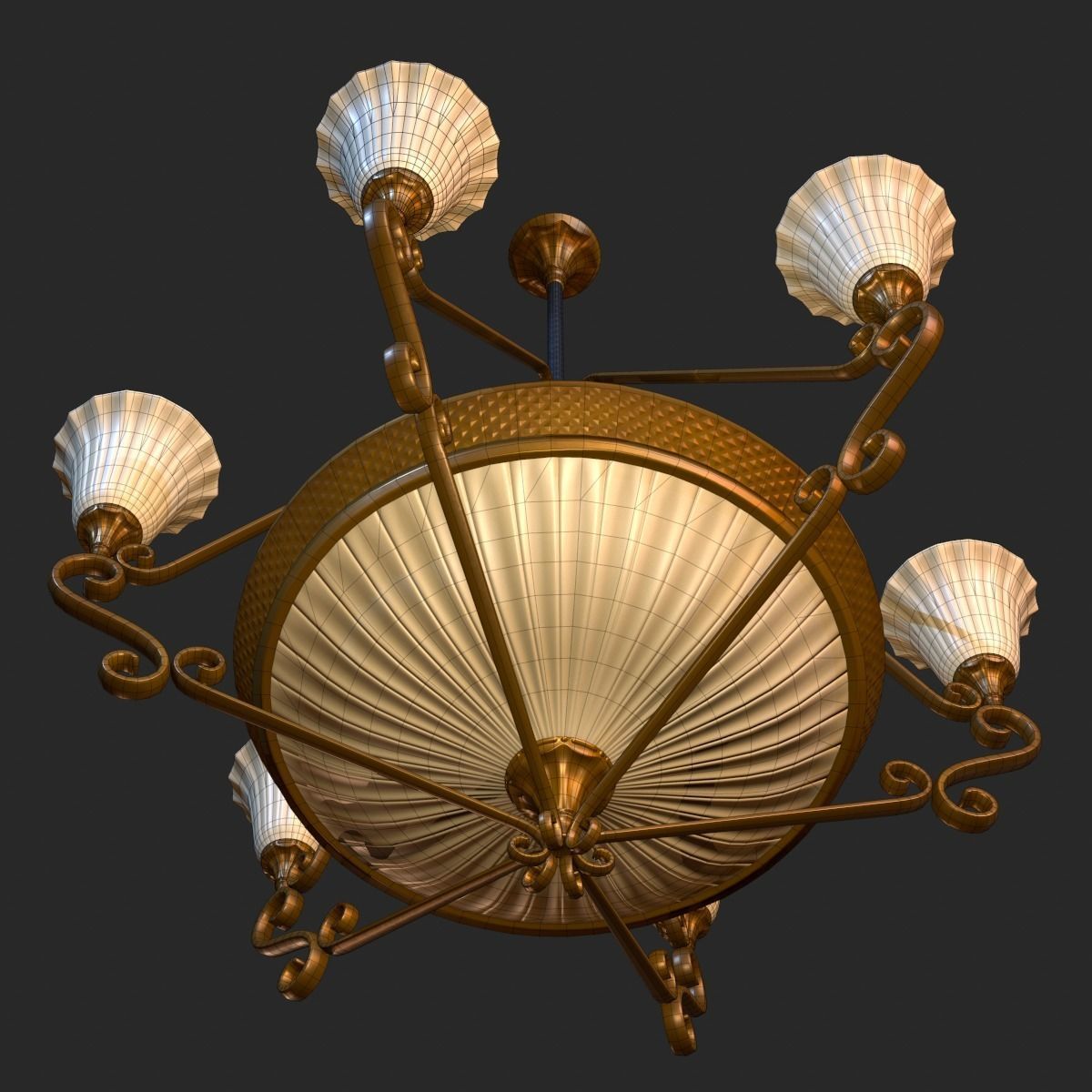 Vintage Furniture Bedroom Pack PBR Game Ready Low-poly 3D model_45