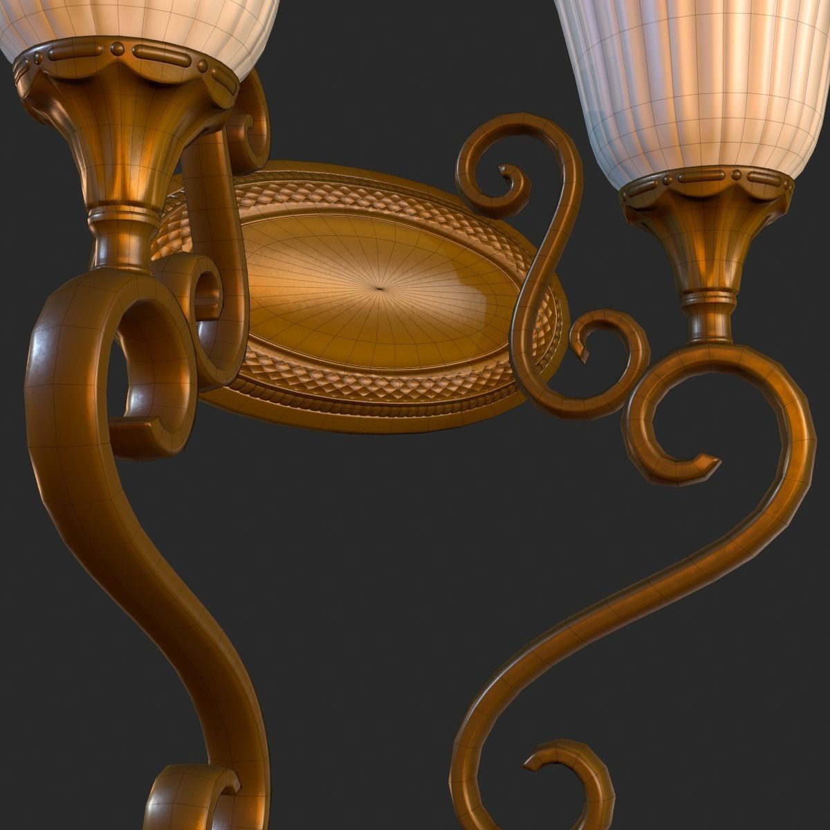 Vintage Furniture Bedroom Pack PBR Game Ready Low-poly 3D model_69