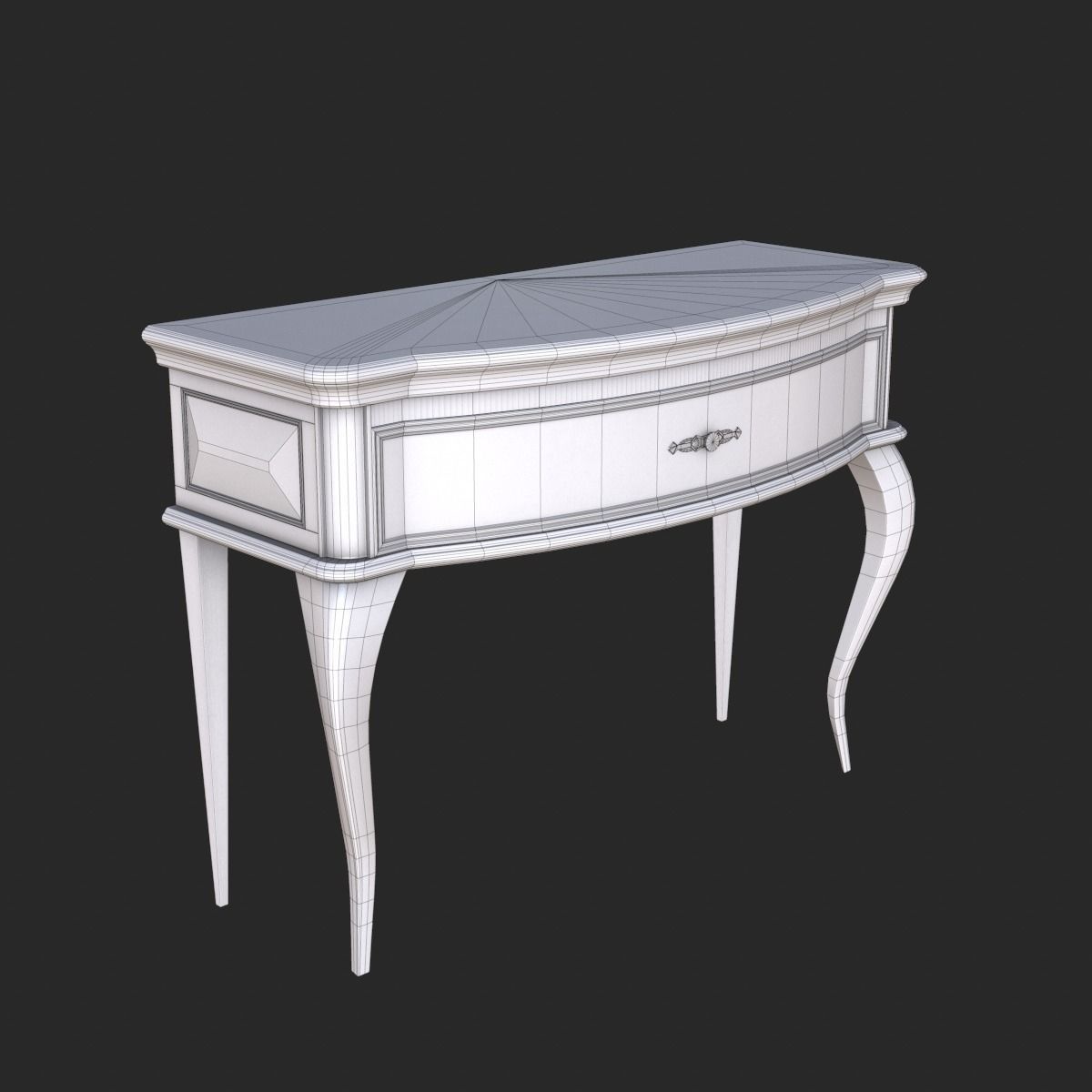 Vintage Furniture Bedroom Pack PBR Game Ready Low-poly 3D model_35