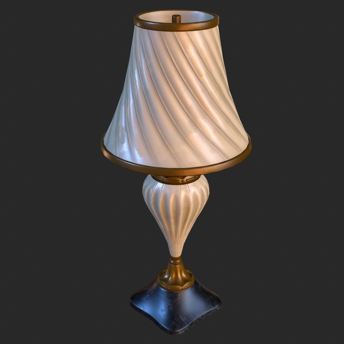 Vintage Furniture Bedroom Pack PBR Game Ready Low-poly 3D model_49