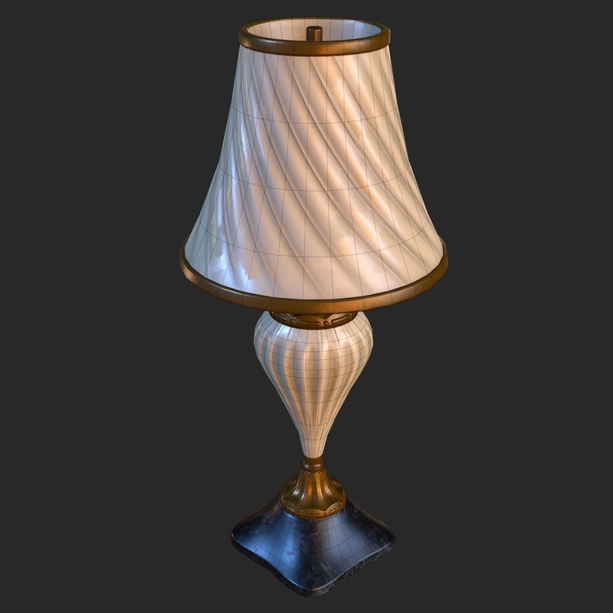 Vintage Furniture Bedroom Pack PBR Game Ready Low-poly 3D model_51