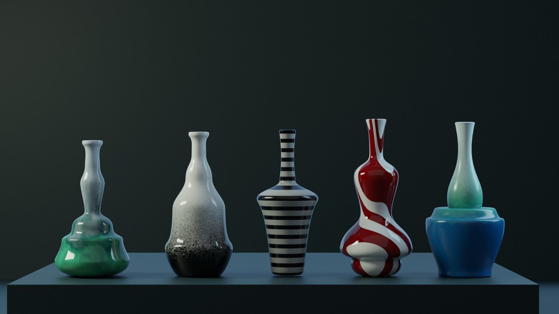 Interior Vases 3D model_2