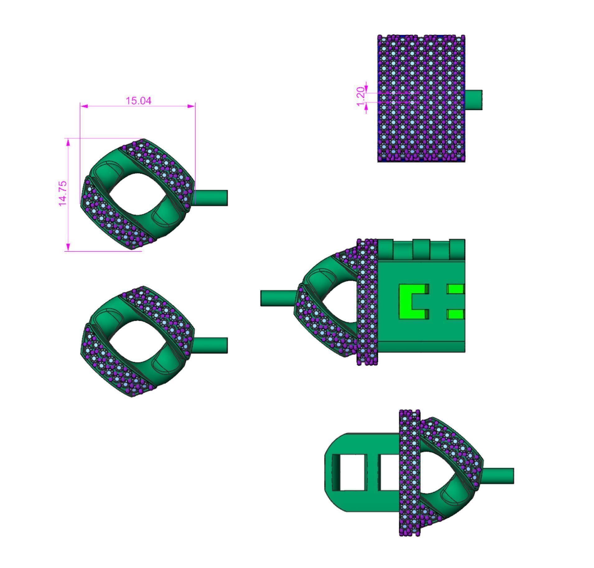 cuban chain or necklace NEW TREND FASHION just STL 3D model_10