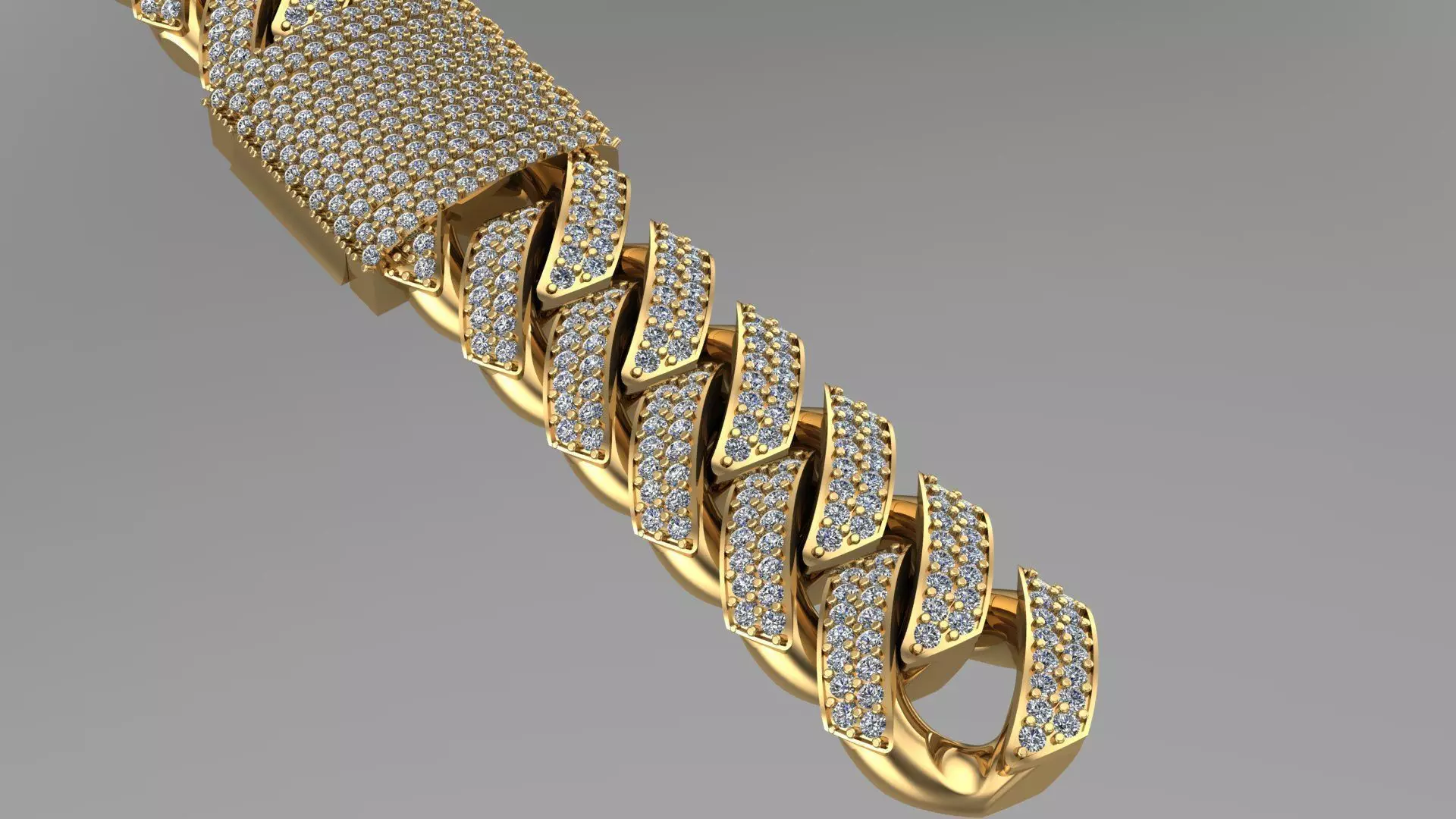 cuban chain or necklace NEW TREND FASHION just STL 3D model_0