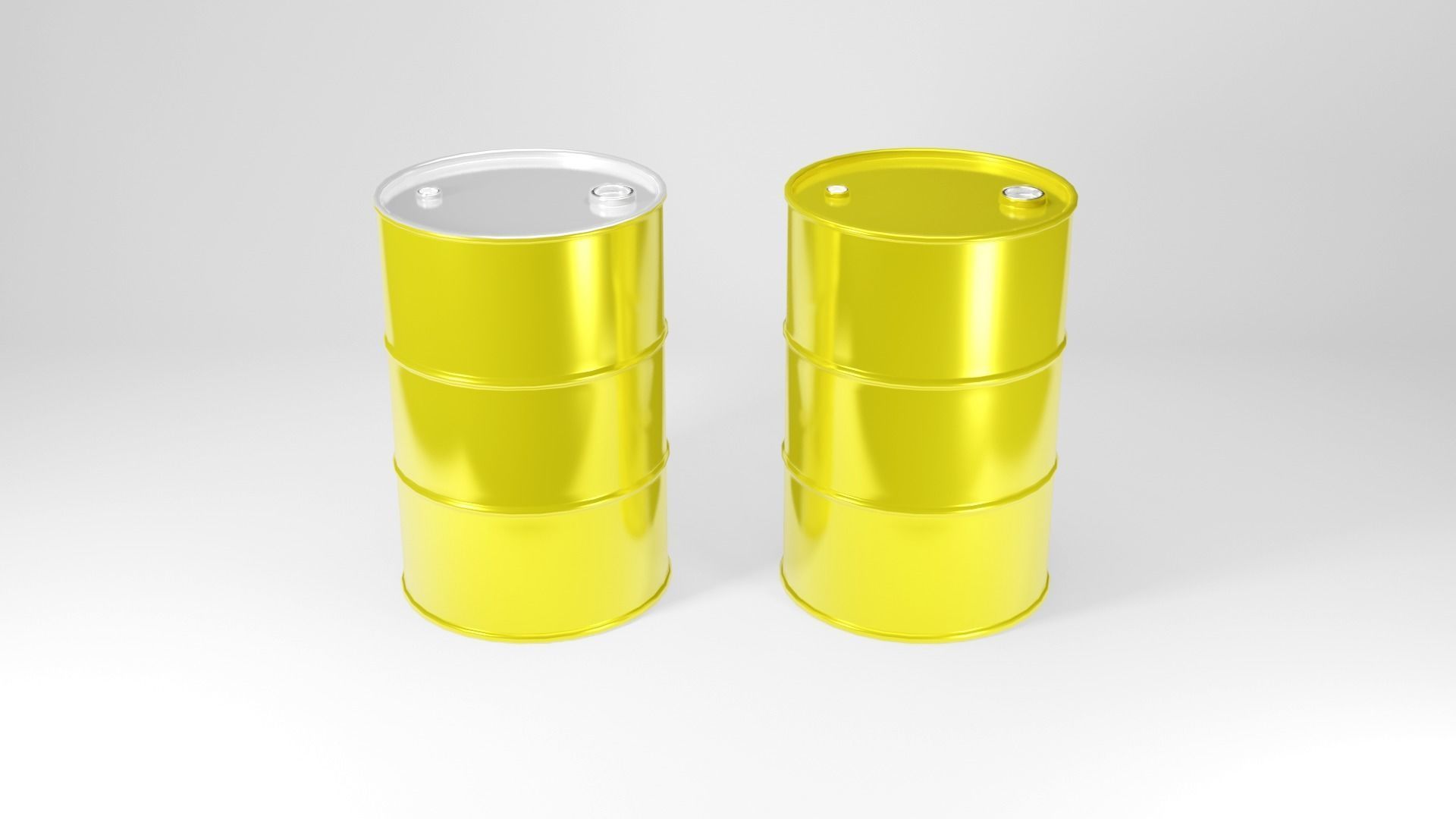 Metal Barrel Low-poly 3D model_4