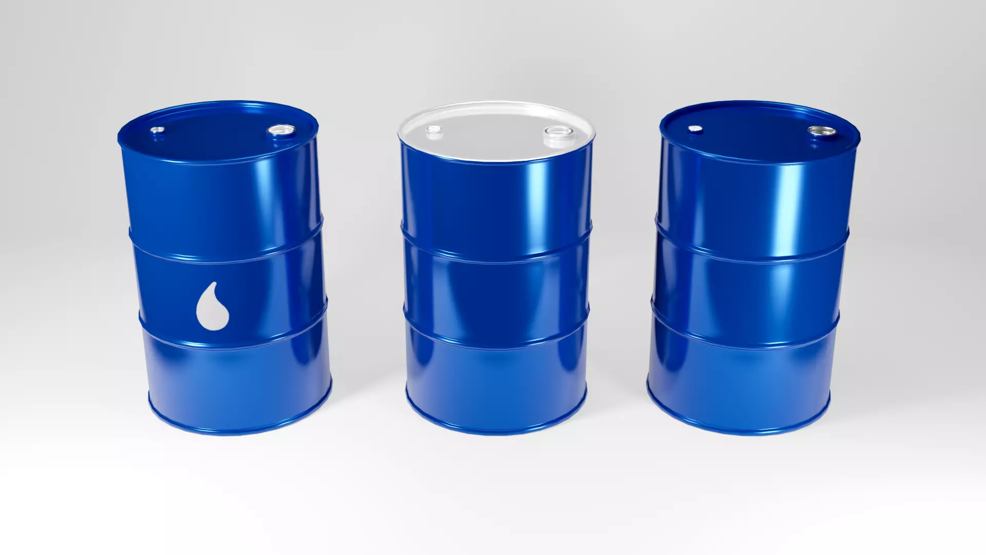 Metal Barrel Low-poly 3D model_0