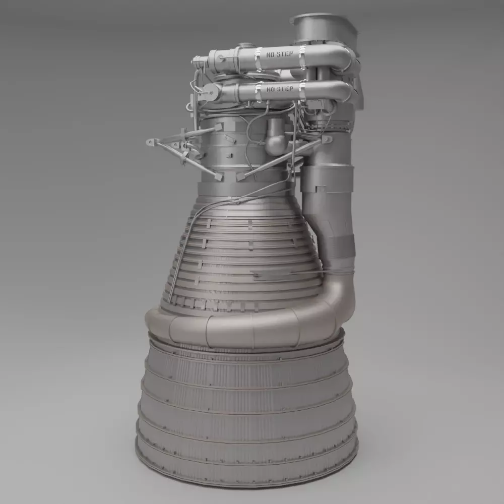 F-1 Rocket Engine 3D model_0