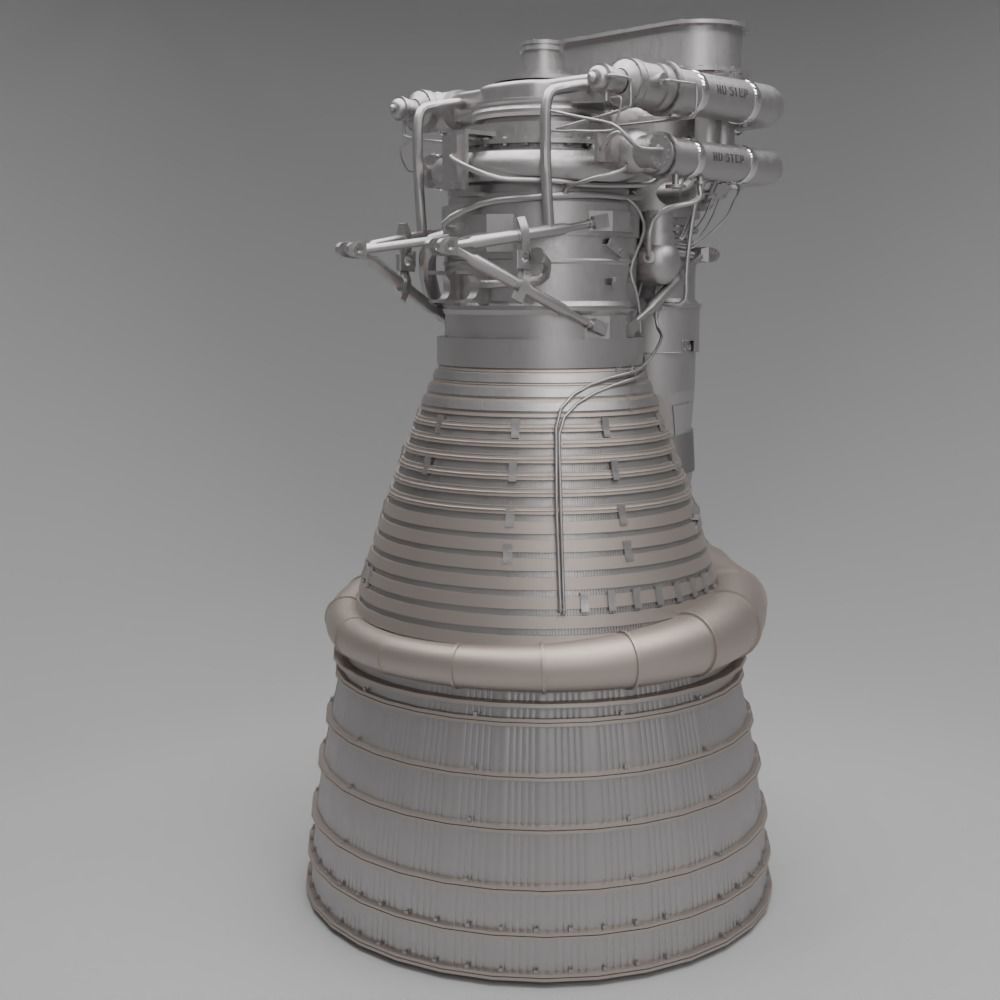 F-1 Rocket Engine 3D model_5