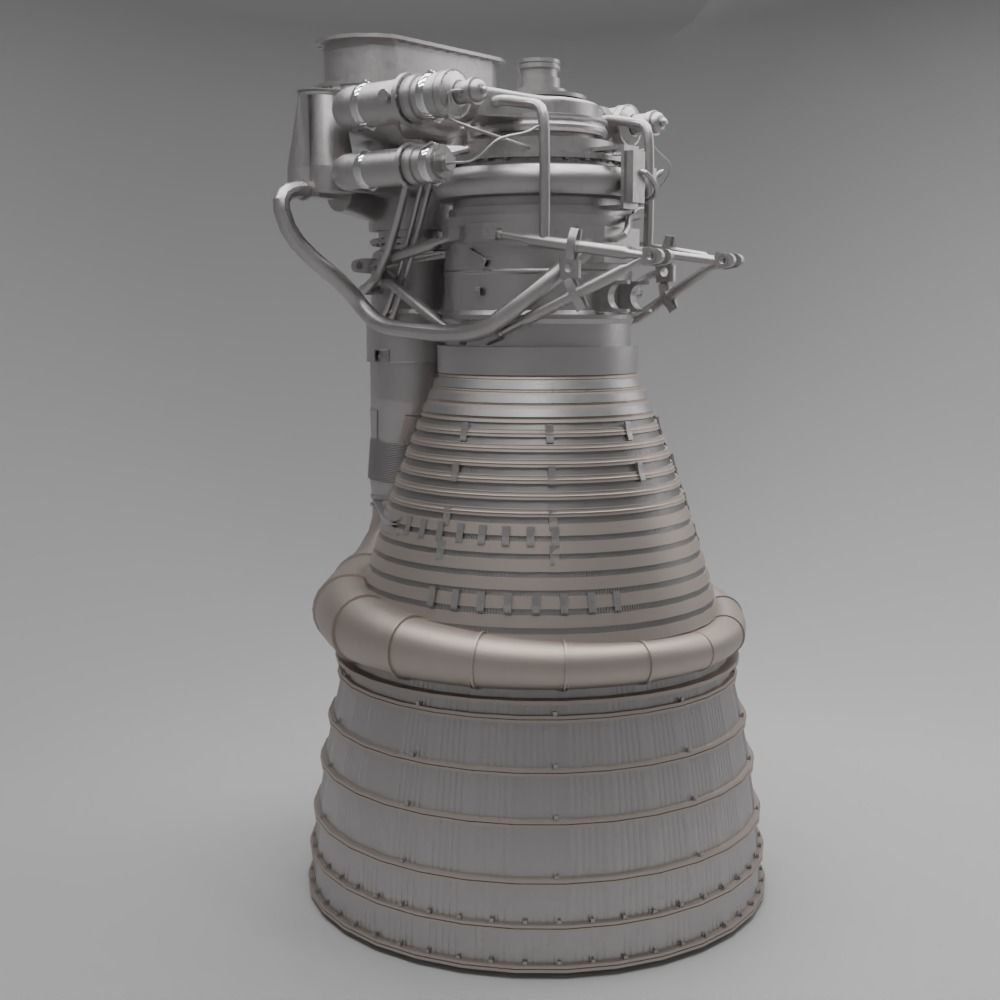 F-1 Rocket Engine 3D model_3