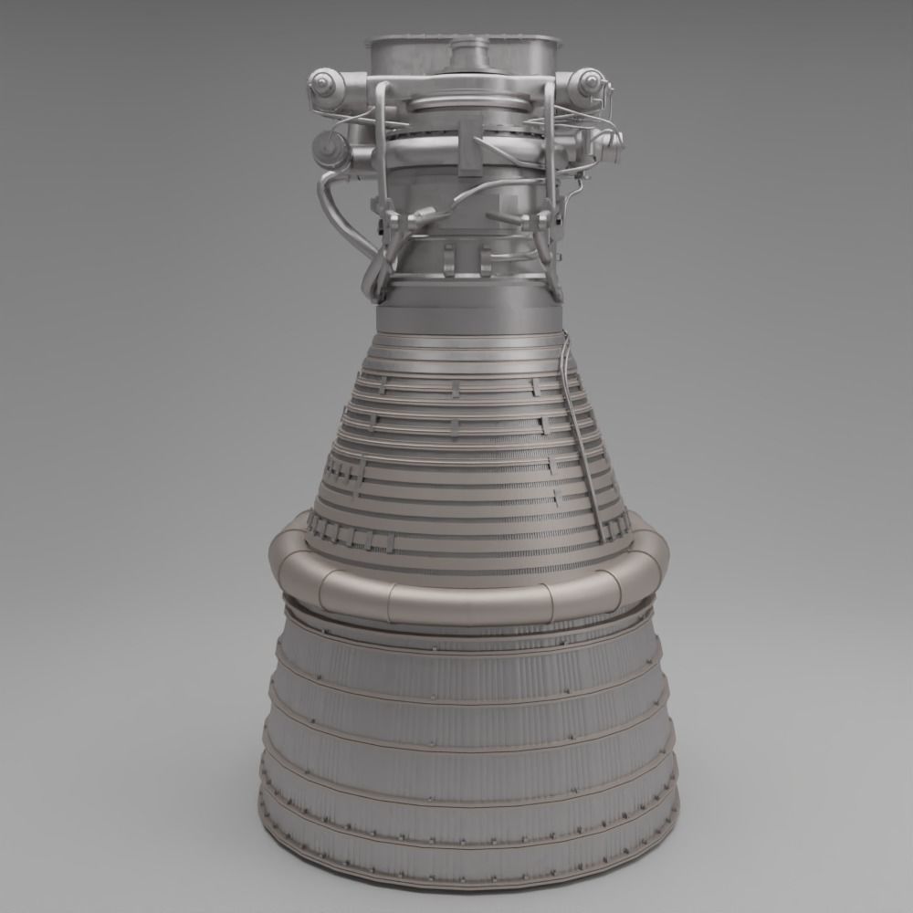 F-1 Rocket Engine 3D model_4
