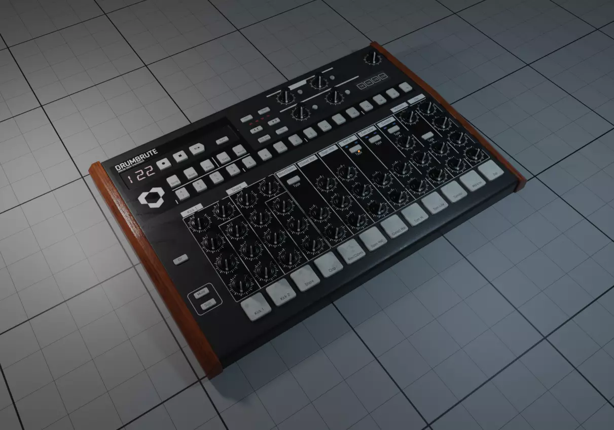 Mixing Board Low-poly 3D model