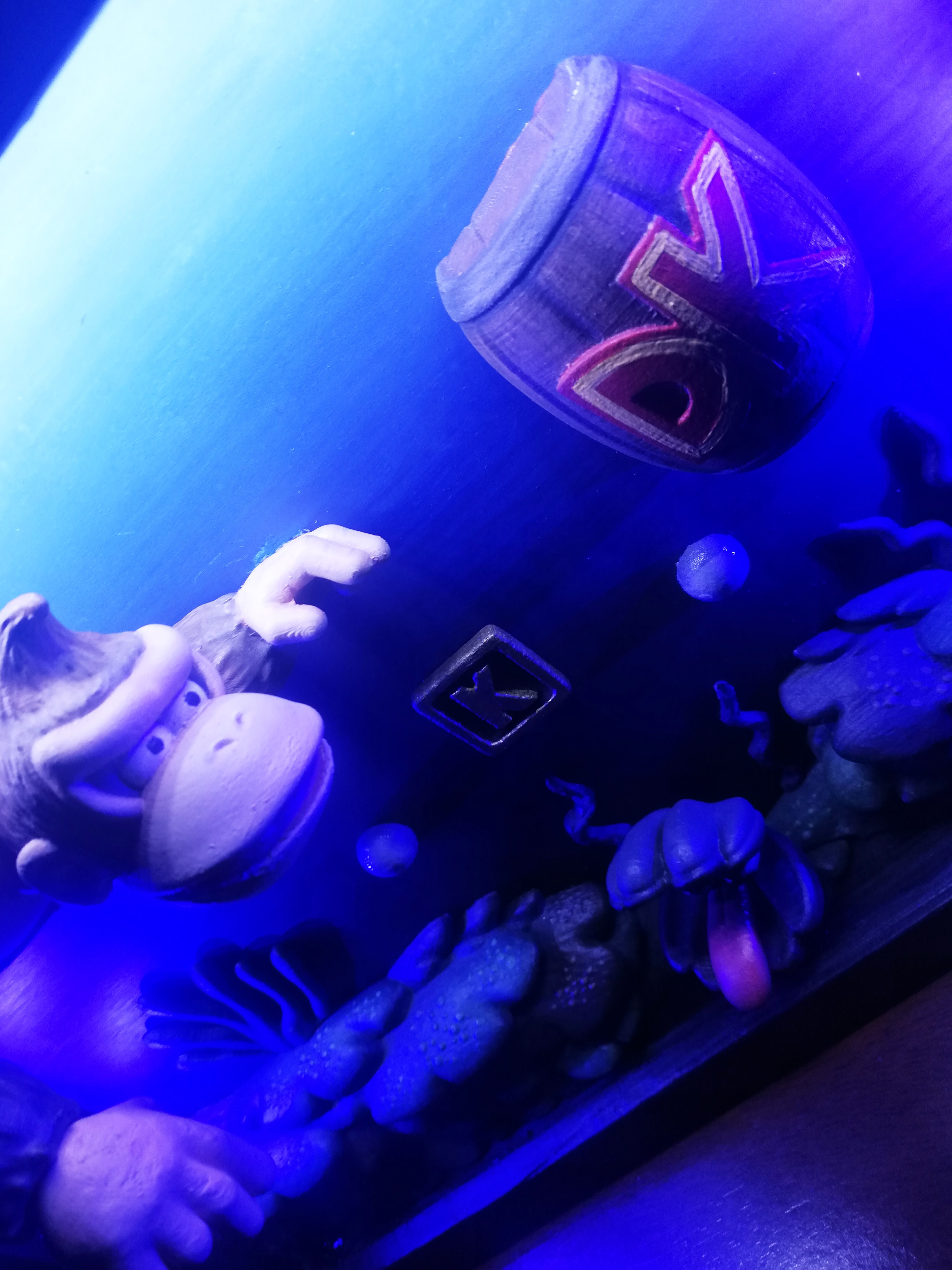 Shadowbox Donkey Kong - Aquatic Ambiece - 3D Print Fan Art 3D print model_11