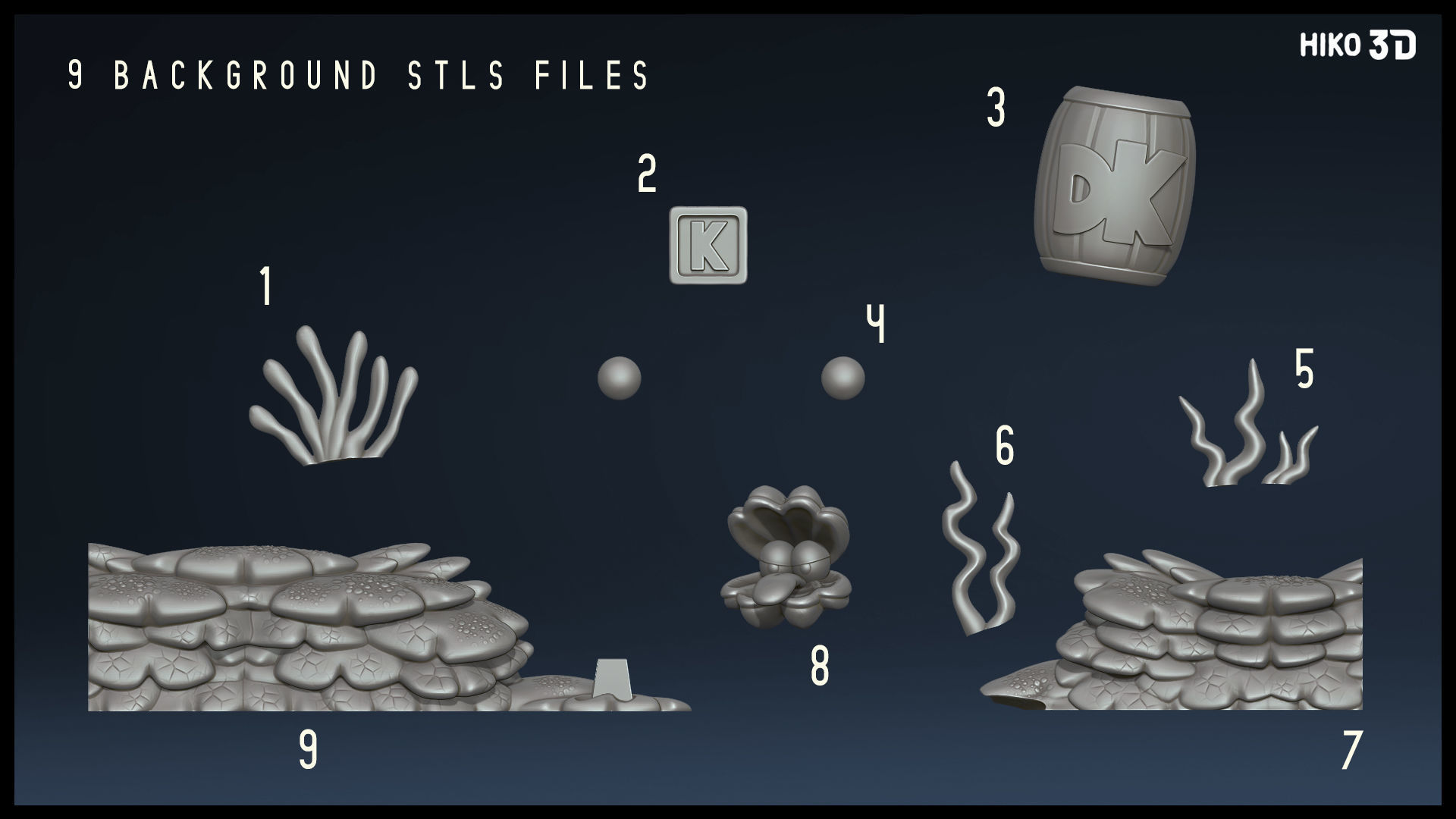 Shadowbox Donkey Kong - Aquatic Ambiece - 3D Print Fan Art 3D print model_5