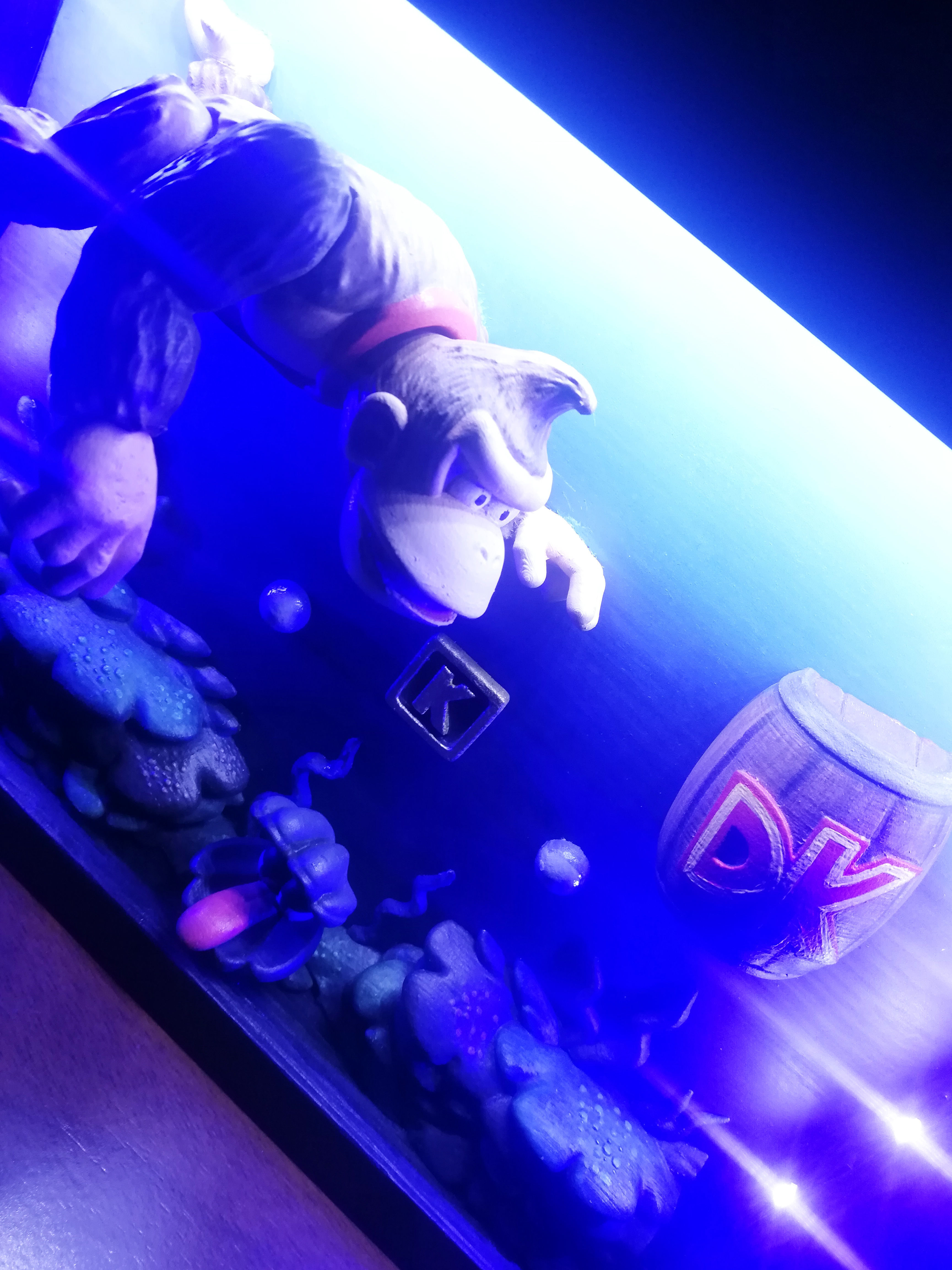 Shadowbox Donkey Kong - Aquatic Ambiece - 3D Print Fan Art 3D print model_10