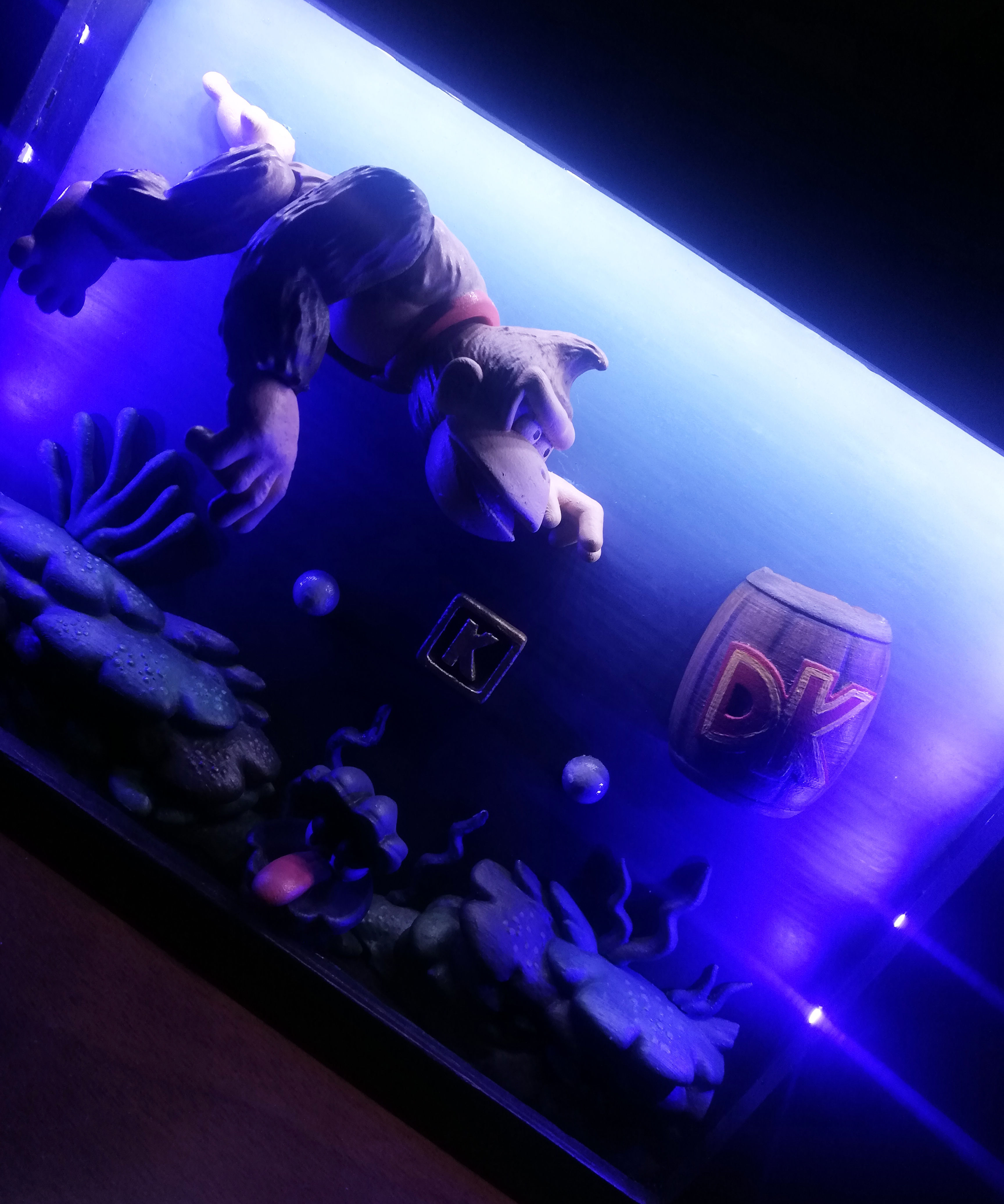 Shadowbox Donkey Kong - Aquatic Ambiece - 3D Print Fan Art 3D print model_9