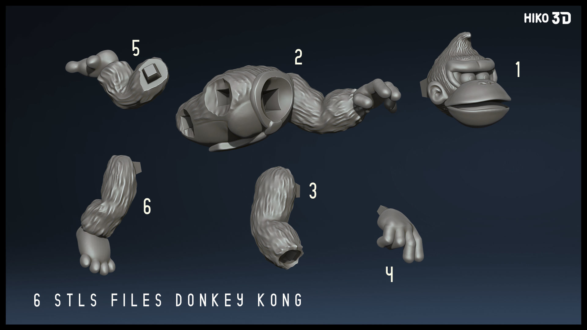 Shadowbox Donkey Kong - Aquatic Ambiece - 3D Print Fan Art 3D print model_4