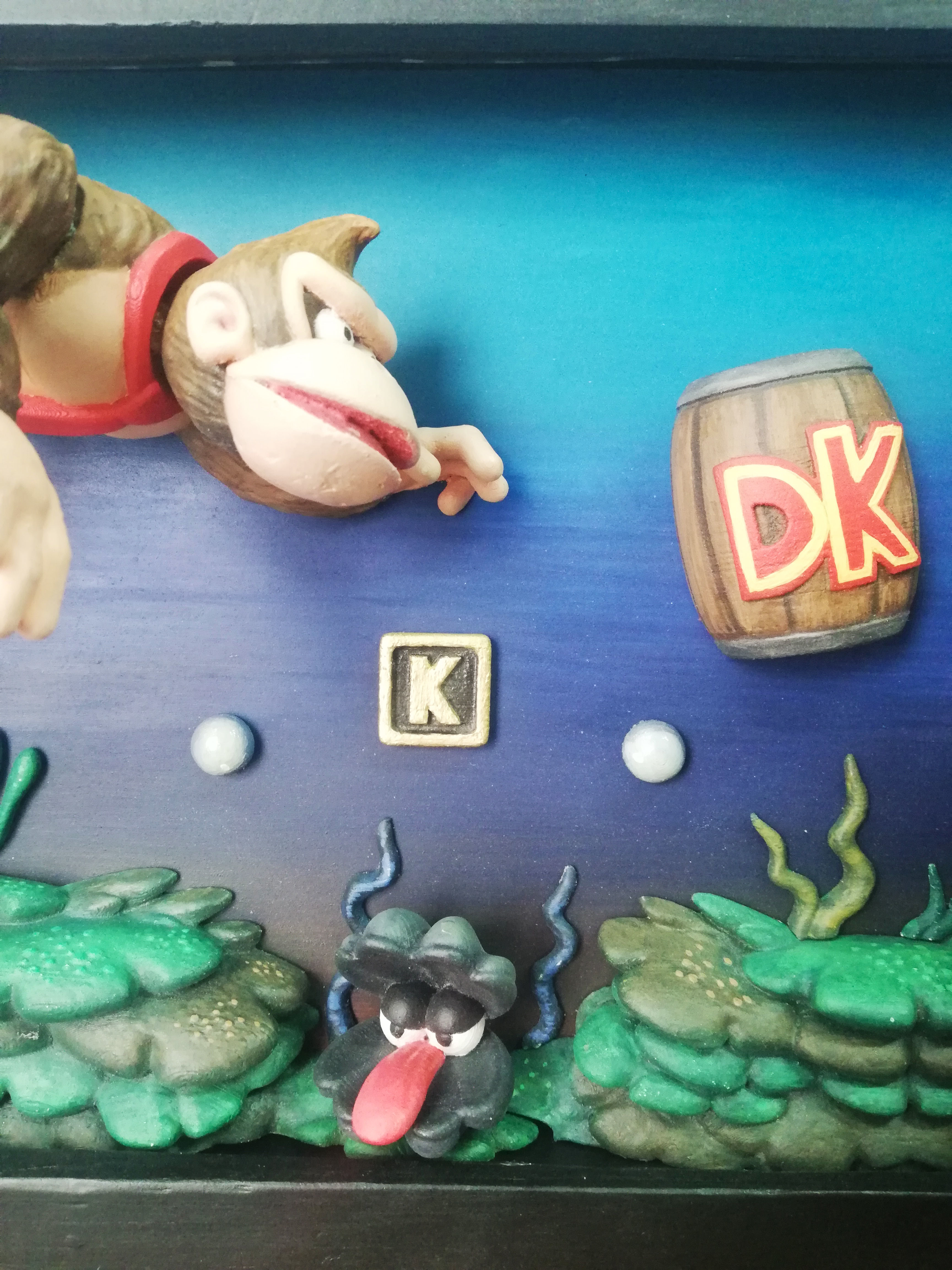 Shadowbox Donkey Kong - Aquatic Ambiece - 3D Print Fan Art 3D print model_8