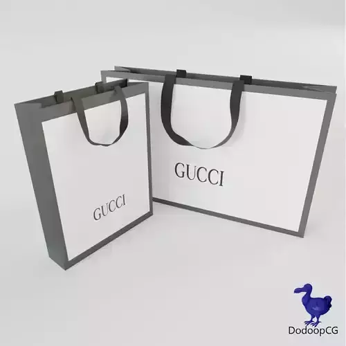 Gucci Shopping Bag - Luxury 3D Packaging Model
